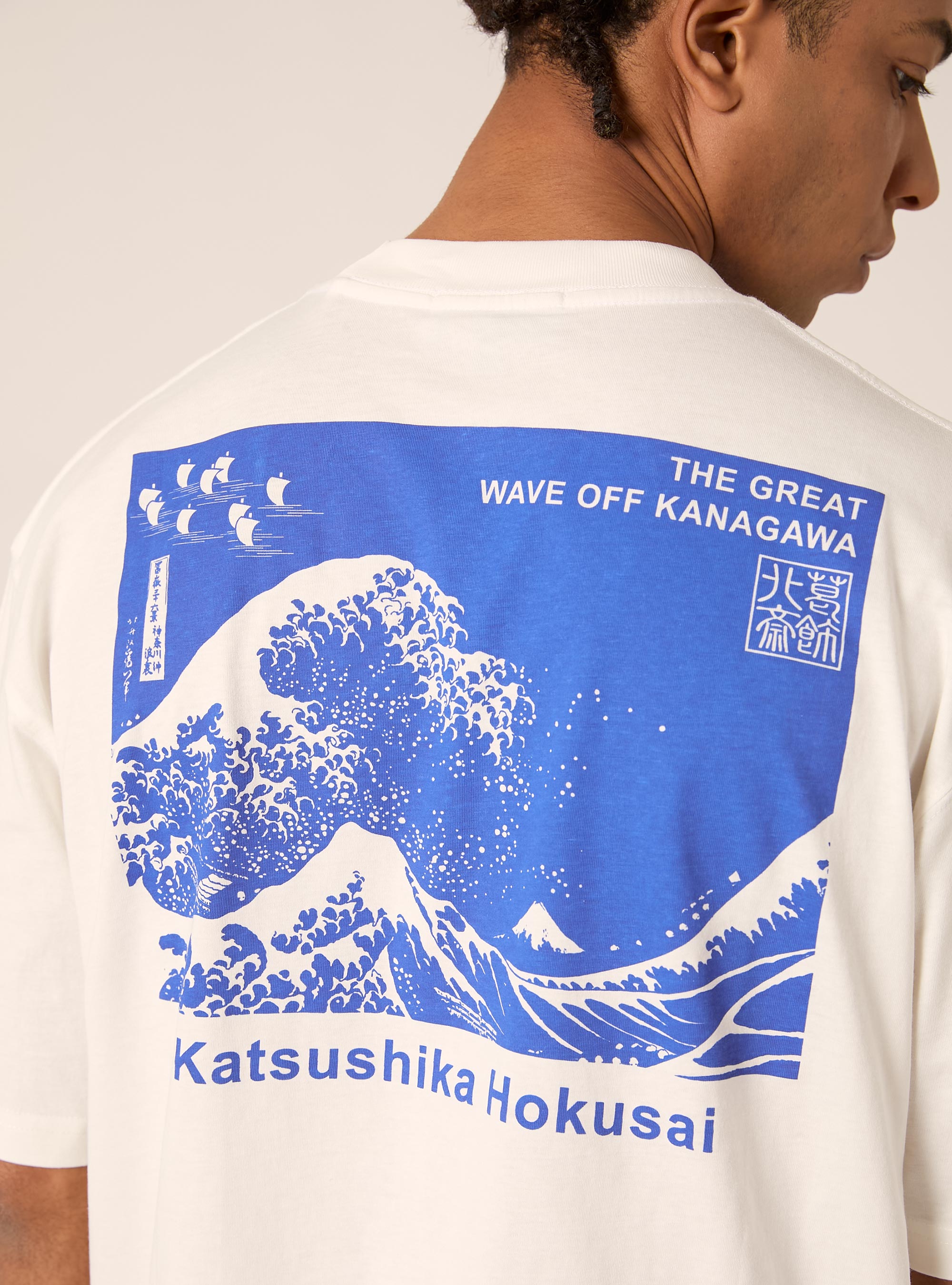 T-Shirt mit gerader Passform Katsushika Hokusai / Alcott, WH2 WHITE