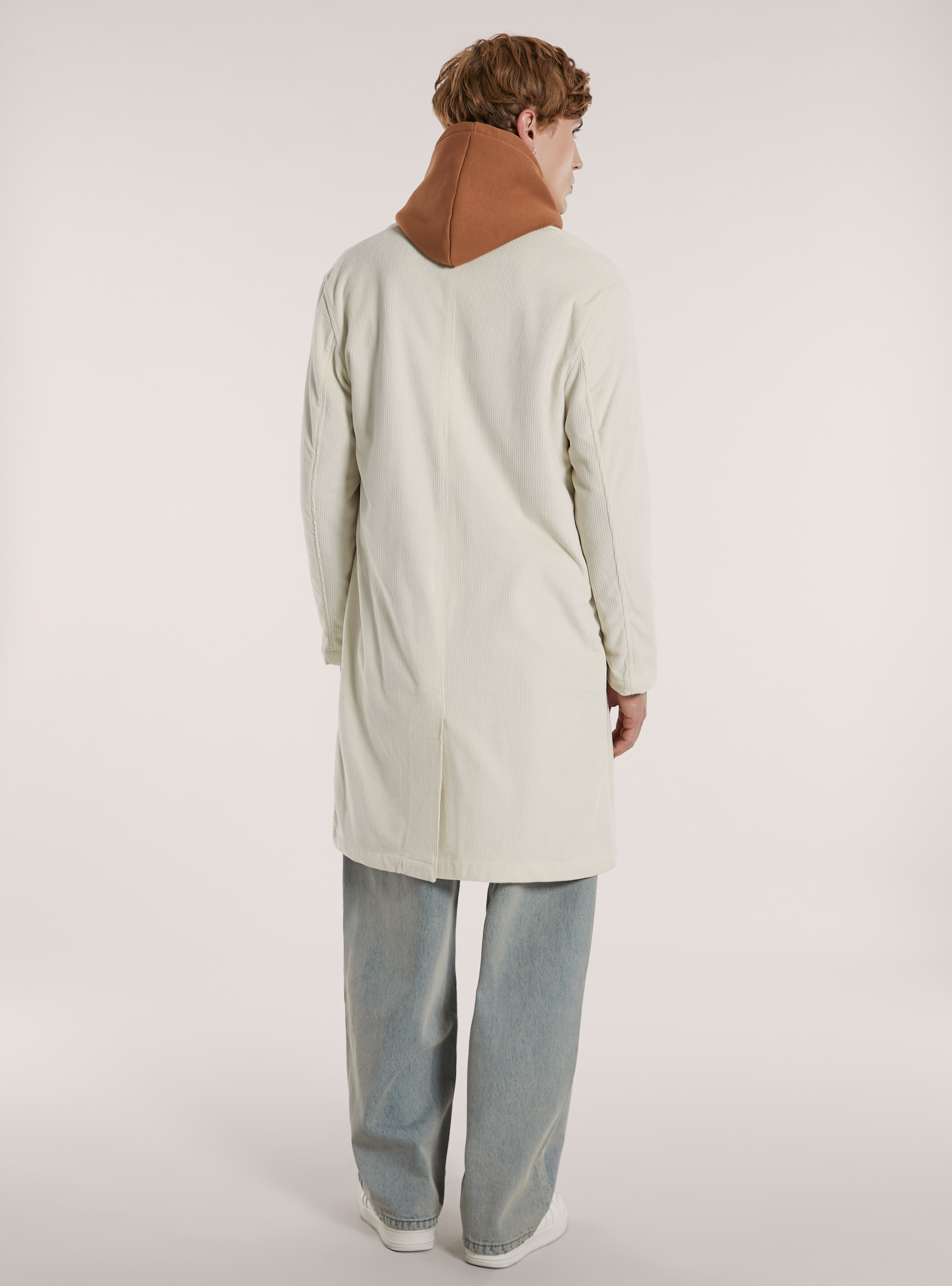 Manteau en velours non doubl&eacute;, WH1 OFF WHITE