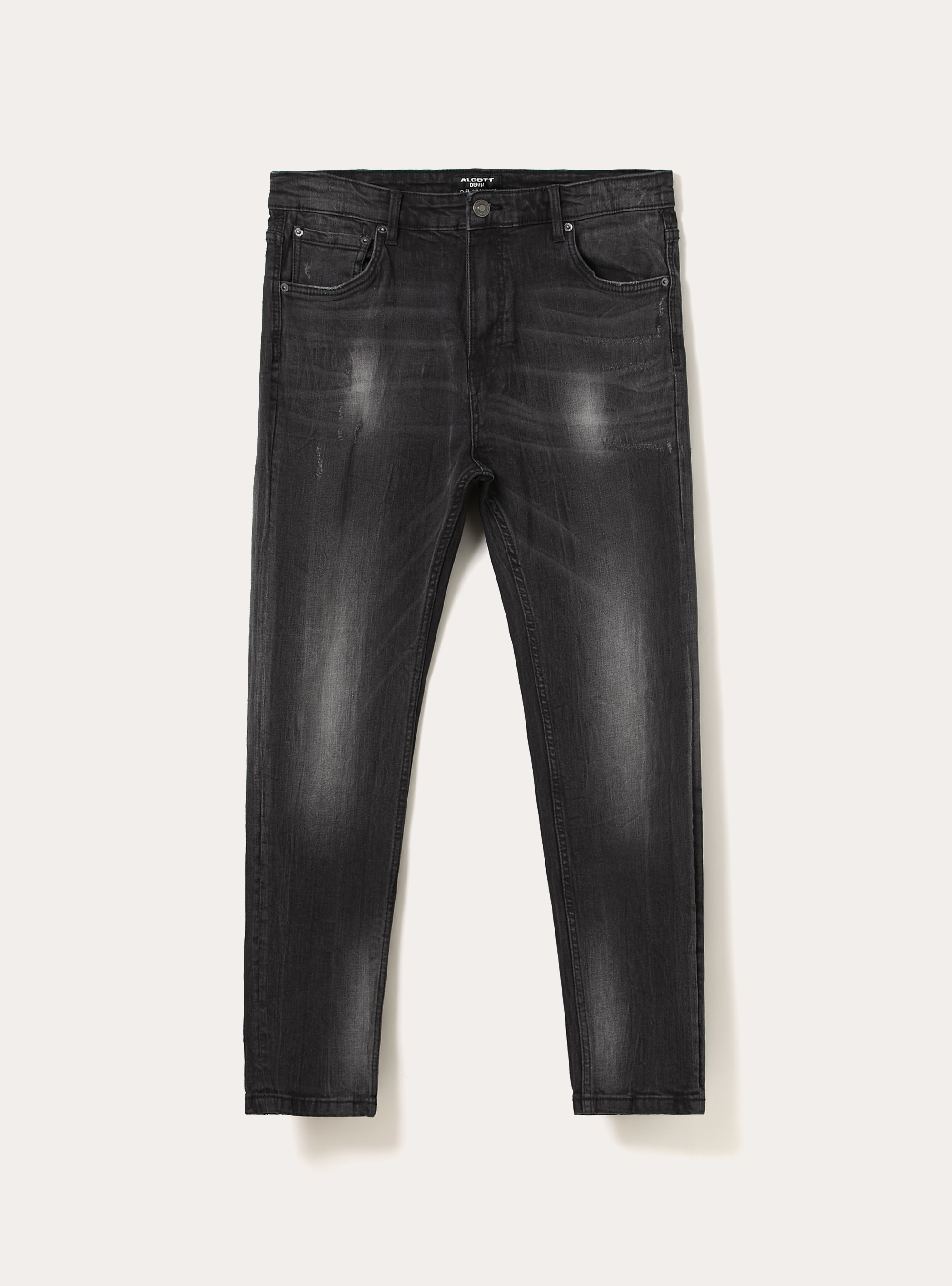 Vaqueros Stretch denim carrot fit, D000 BLACK