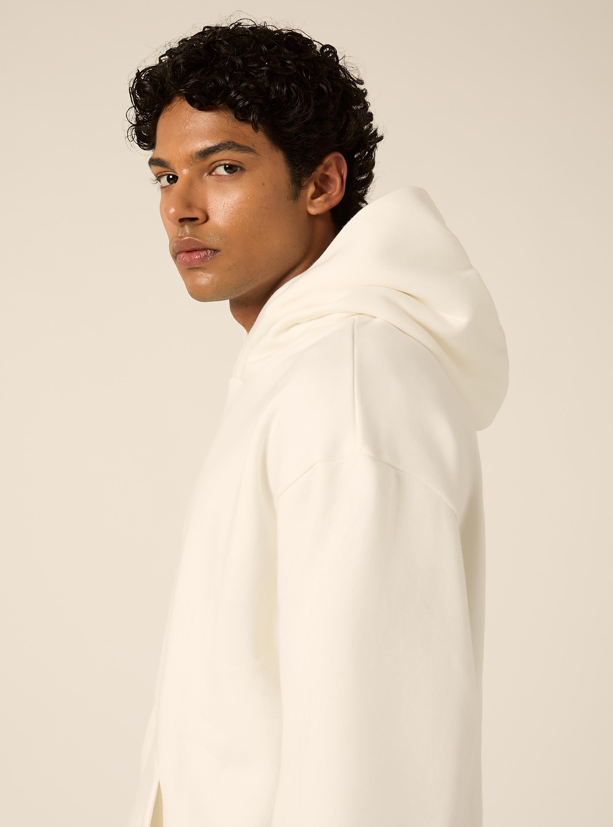 Boxy fit kapuzenpullover, WH2 WHITE