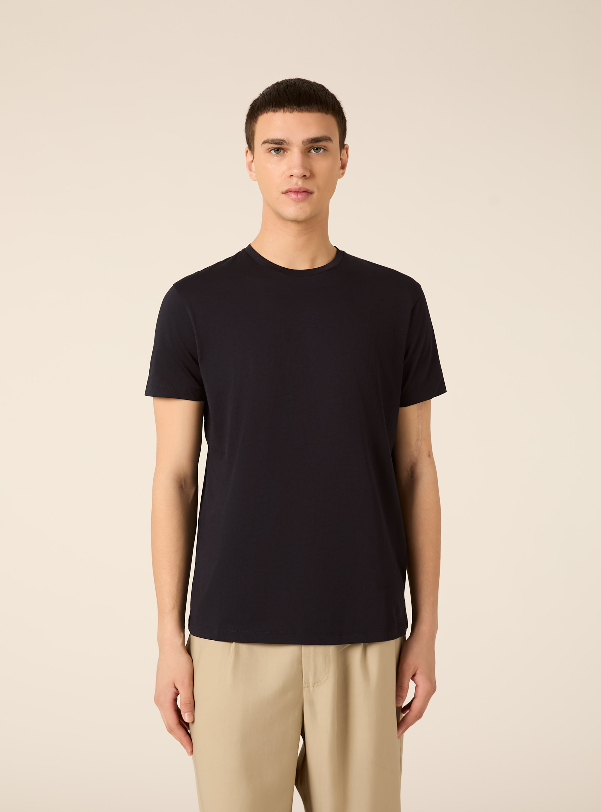 Maglietta in cotone Pima, NAVY SCURO