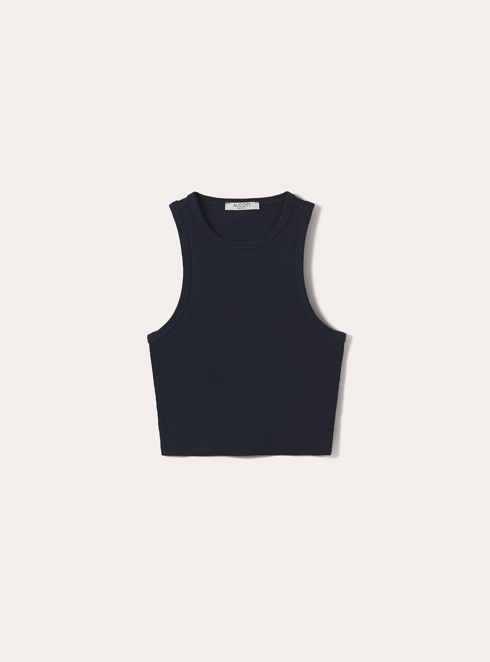 Kurzes, geripptes Tanktop, NA3 NAVY LIGHT