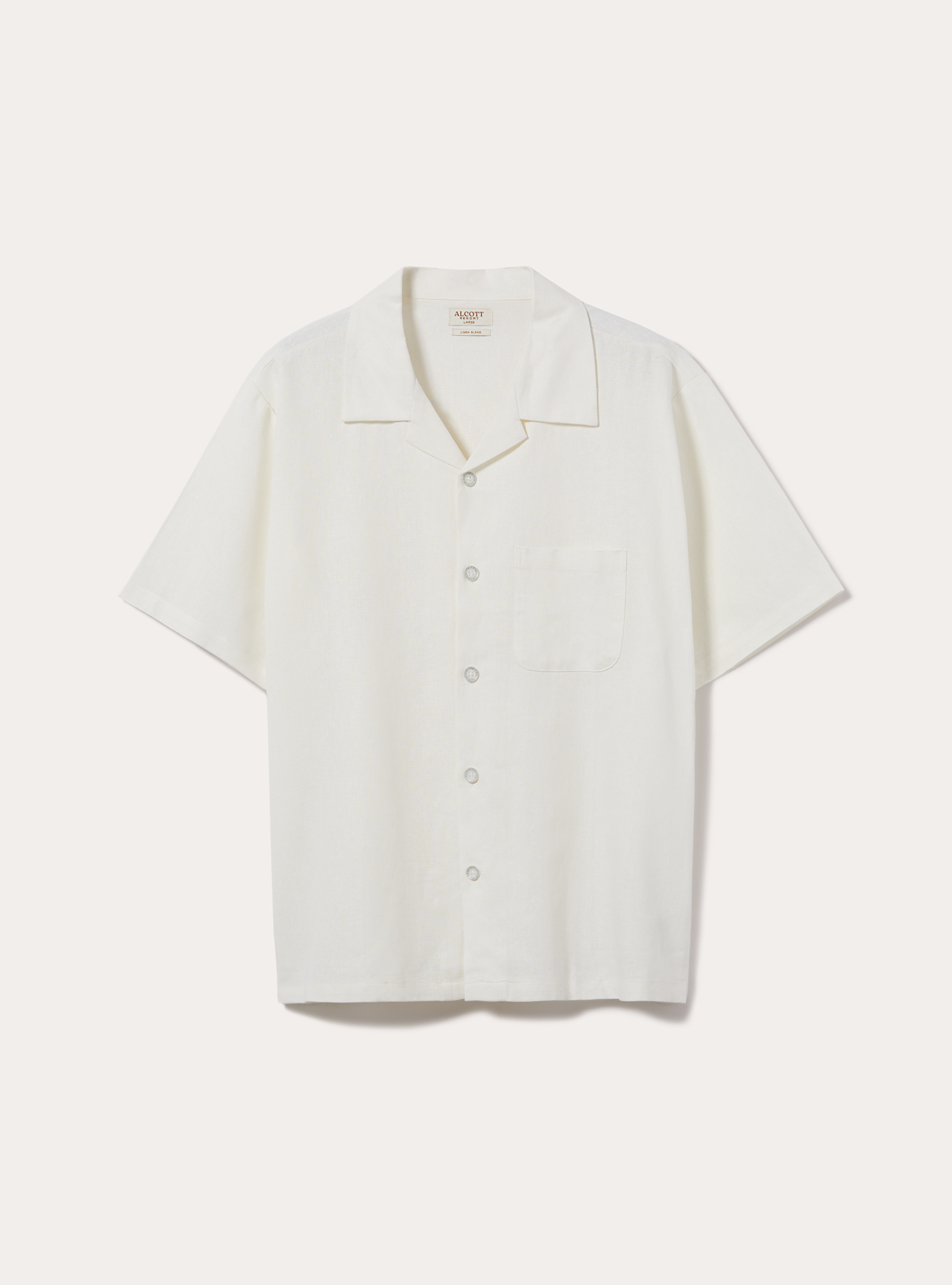Camicia in misto  lino con tascone, WH2 WHITE