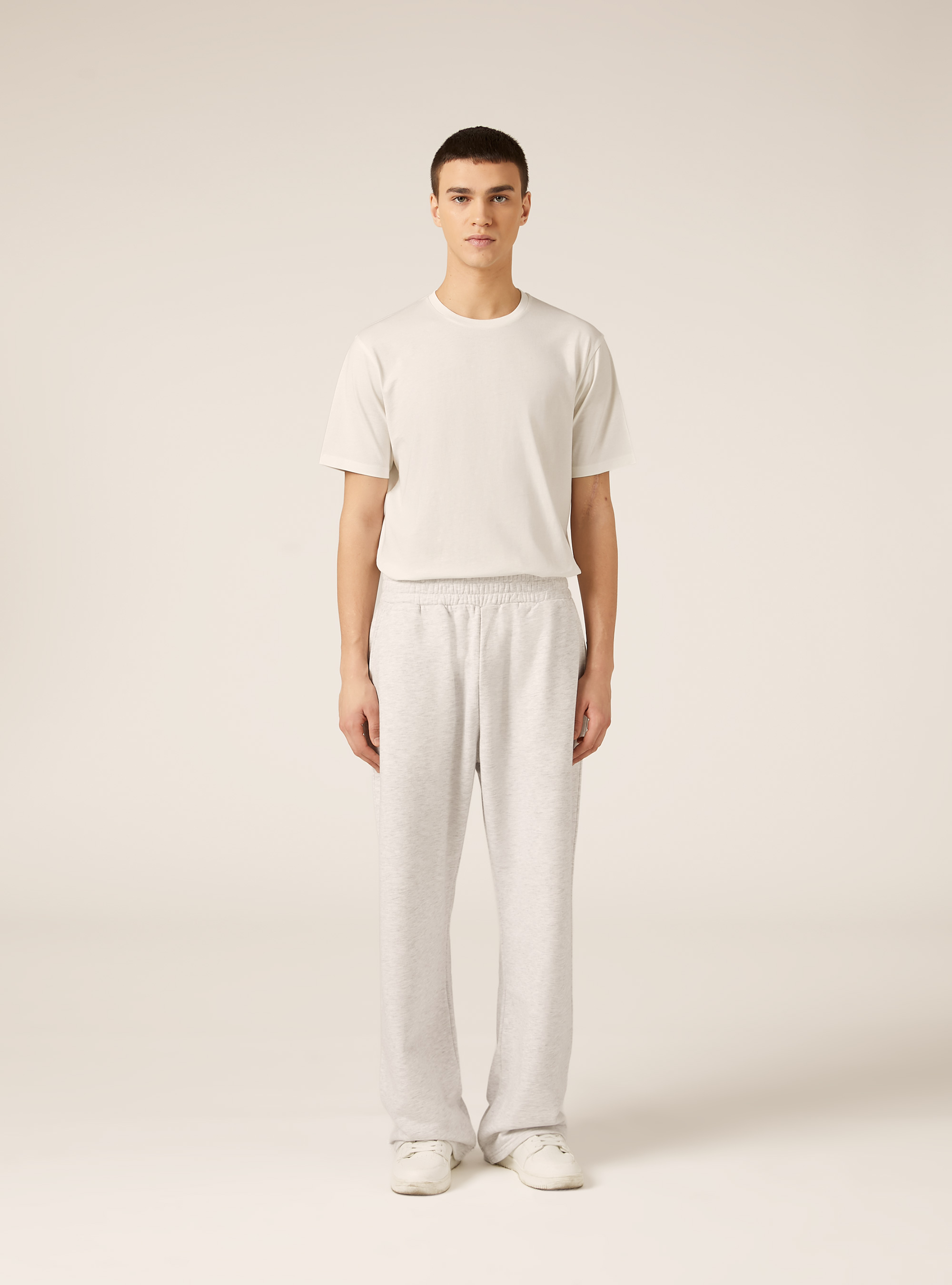 Pantalon ample l&eacute;ger en molleton, MGY3 GREY MEL LIGHT