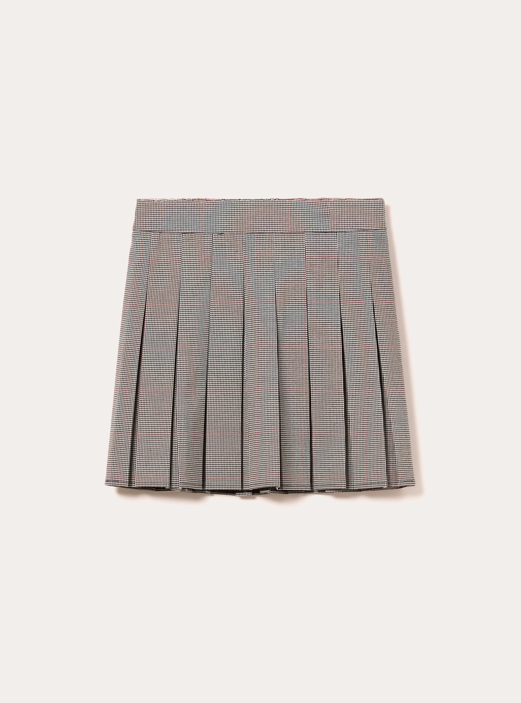 Mini-jupe pliss&eacute;e &agrave; motifs, GY2 GREY MEDIUM