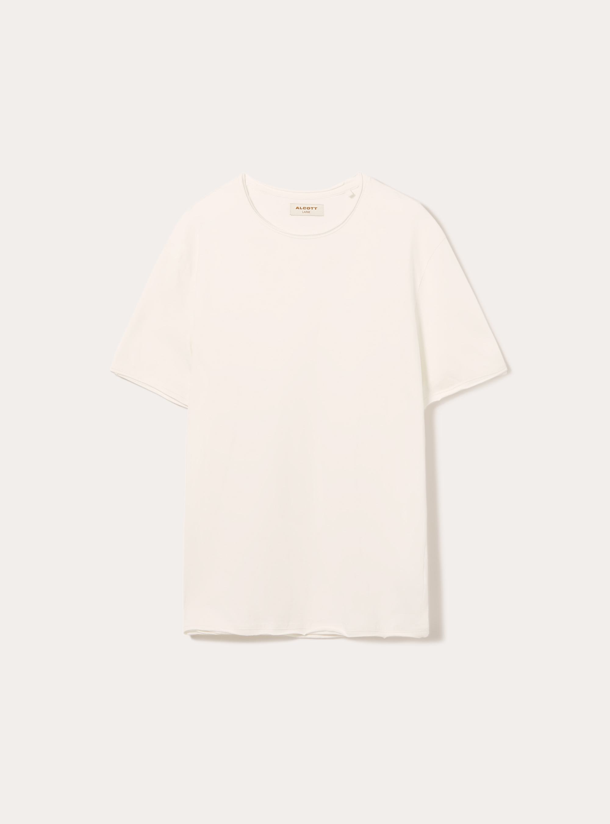 T-shirt en coton coup&eacute; &agrave; vif, WH1 OFF WHITE