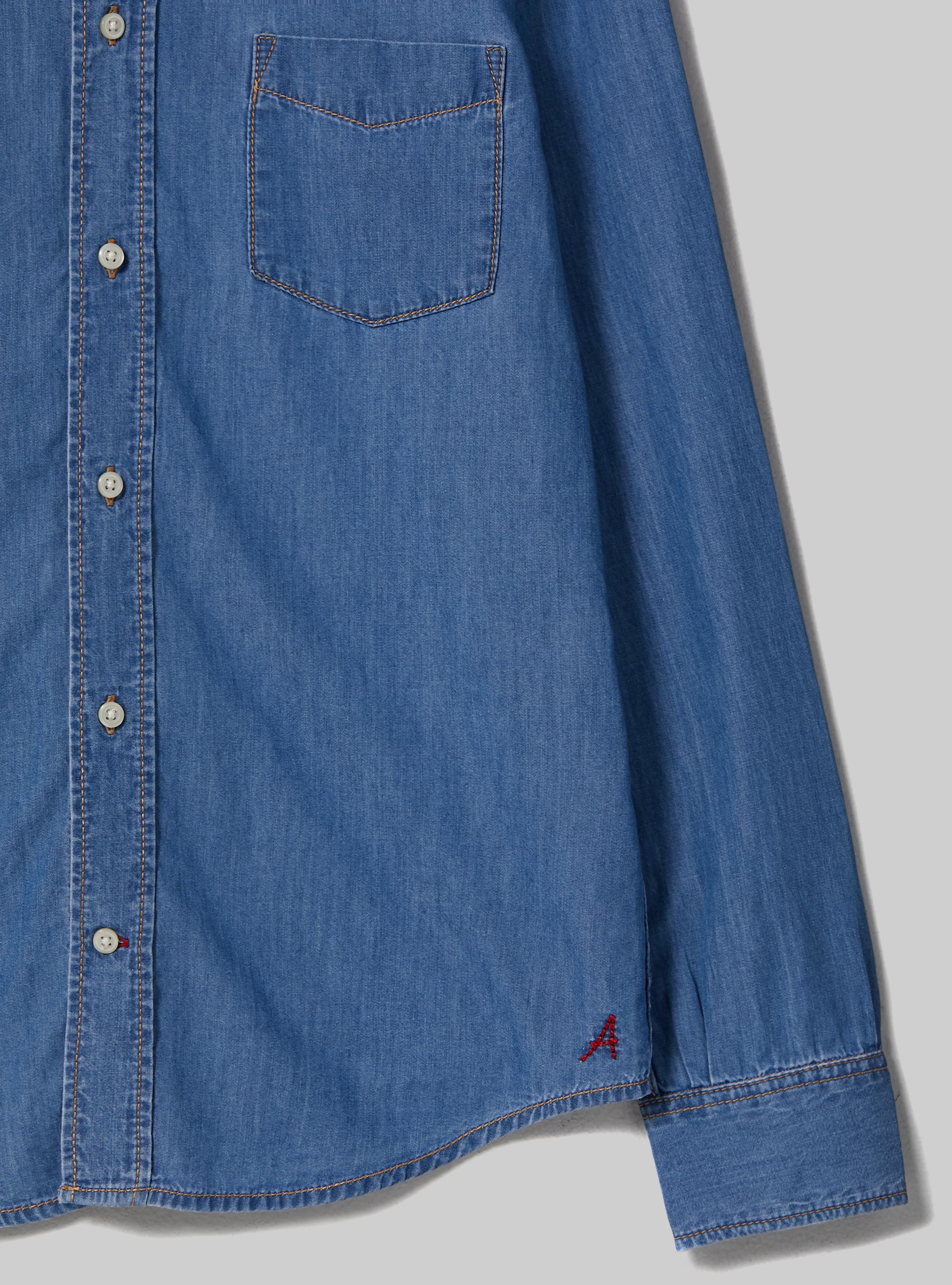 Denim shirt, D003 MEDIUM BLUE