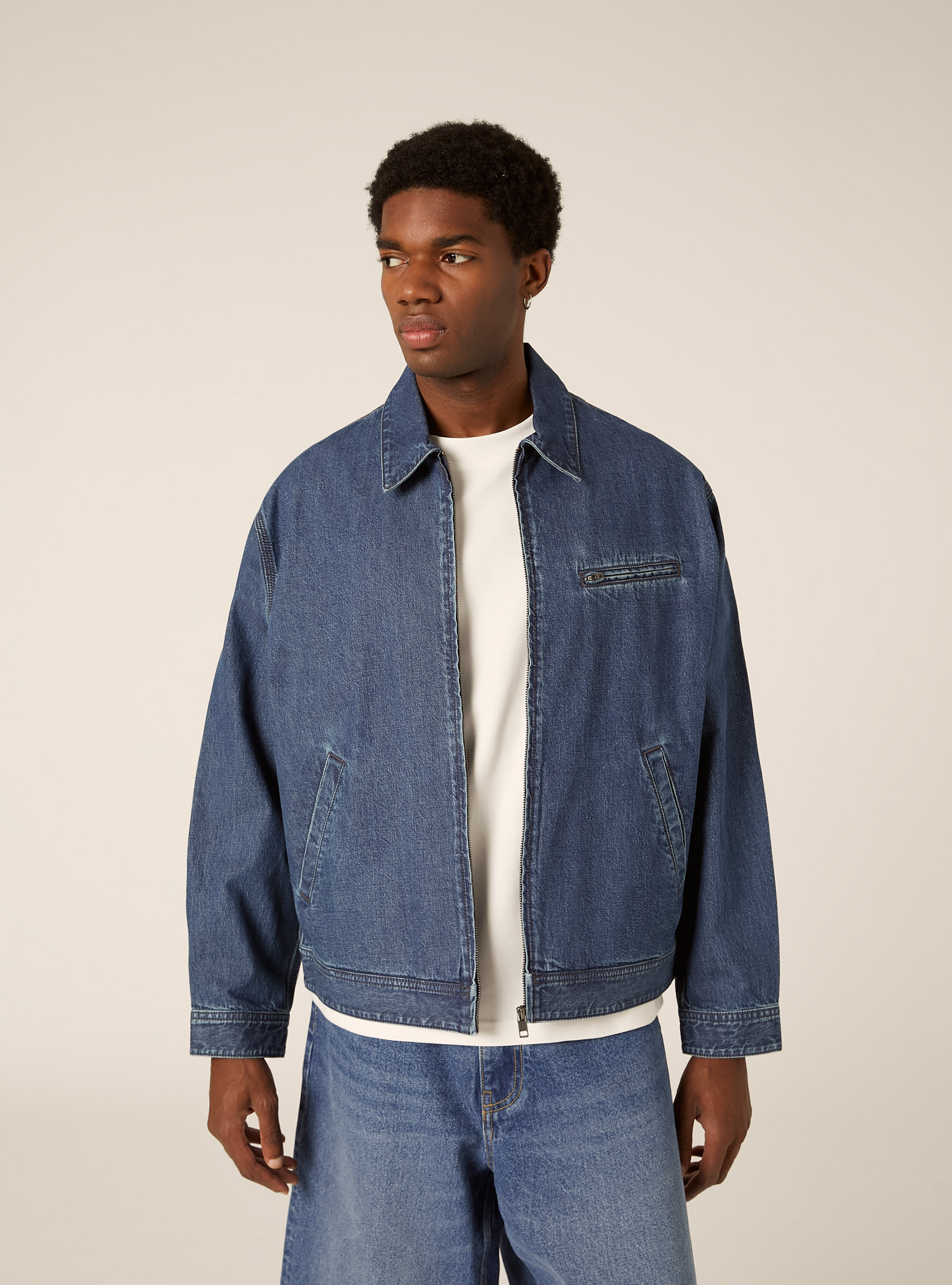 Denim jacket, D003 MEDIUM BLUE