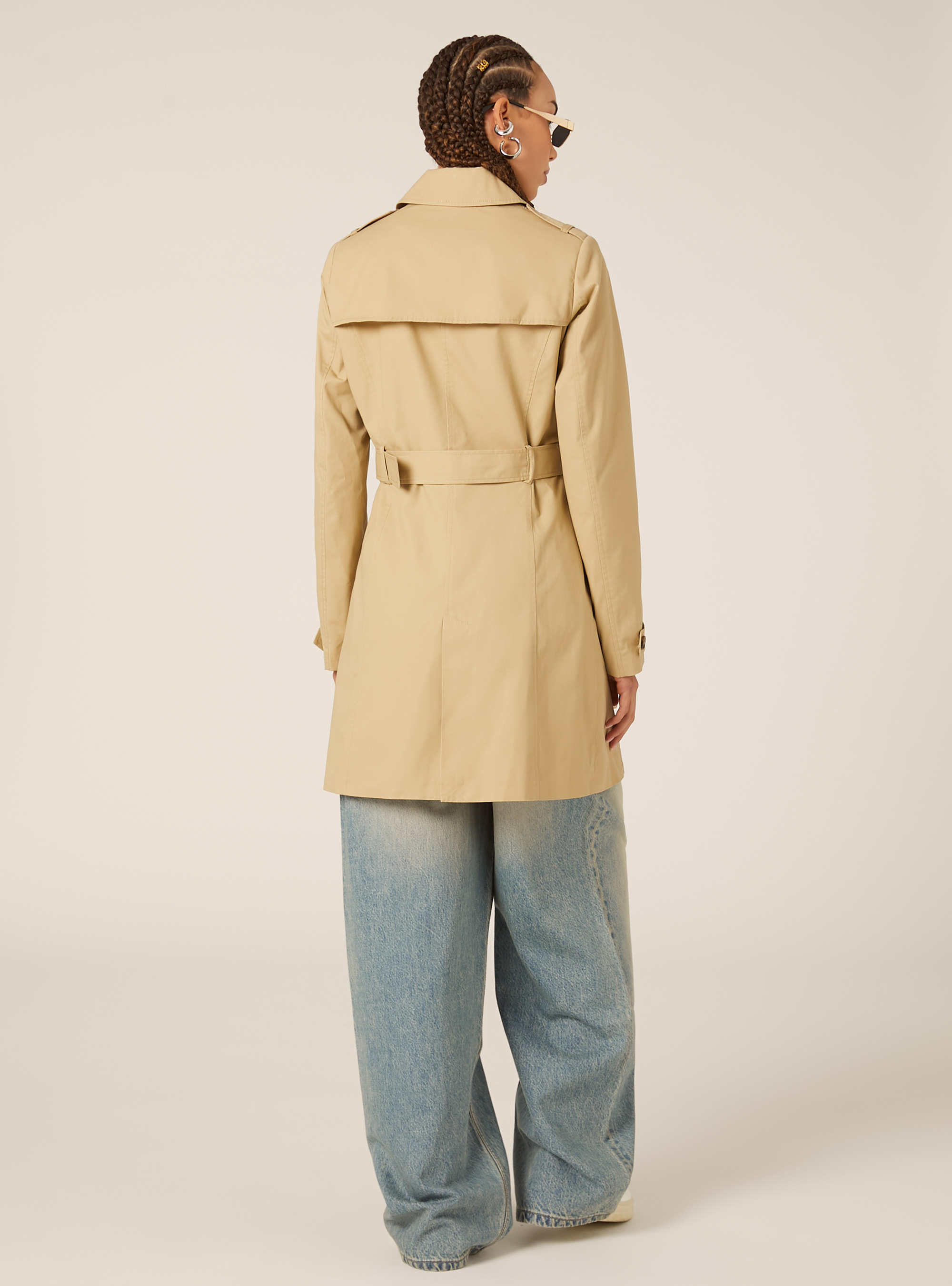 Trench souple avec ceinture, BG1 BEIGE DARK