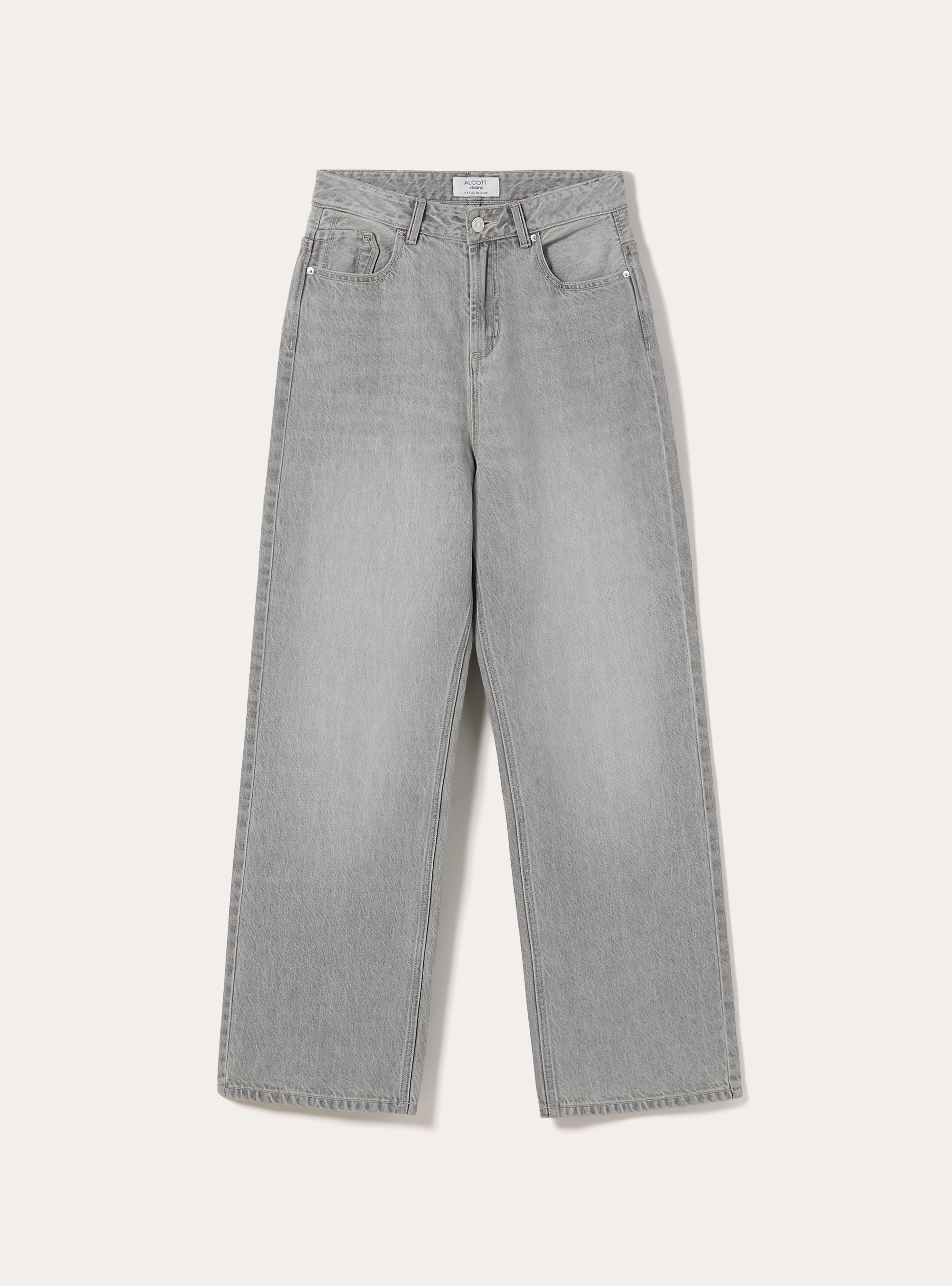 Vaqueros wide leg, D00G GREY