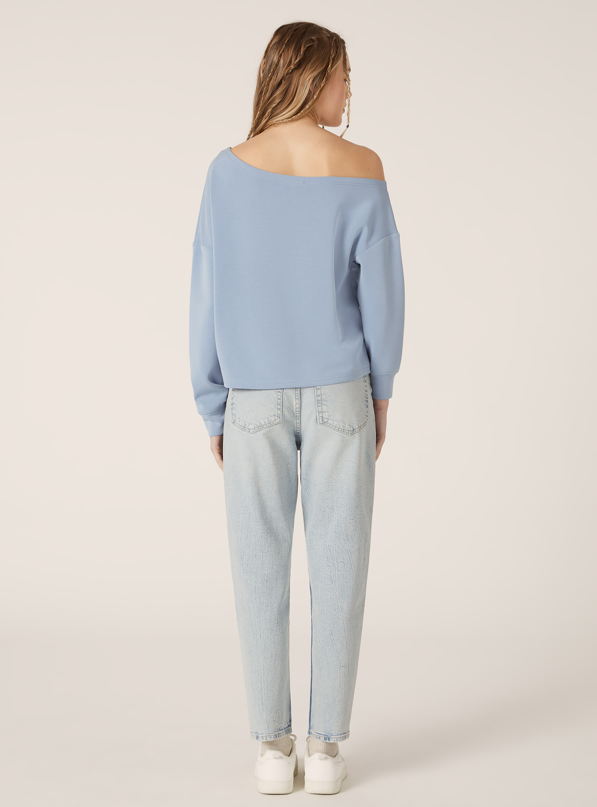 Sweat asym&eacute;trique doux au toucher, AZ2 AZURE MEDIUM