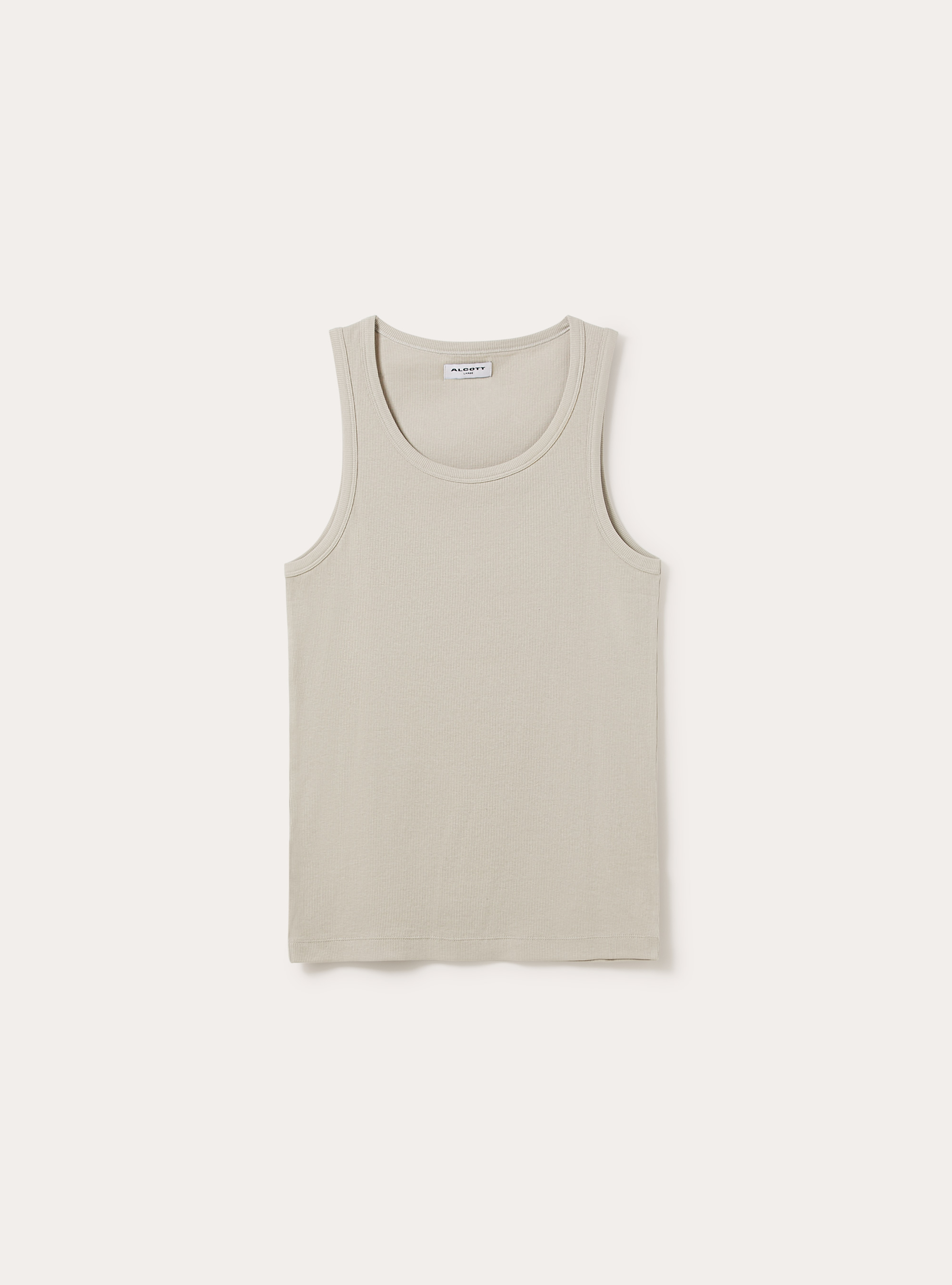 K&ouml;rperbetontes Feinripp-Tanktop im Slim Fit, SA3 SAND LIGHT