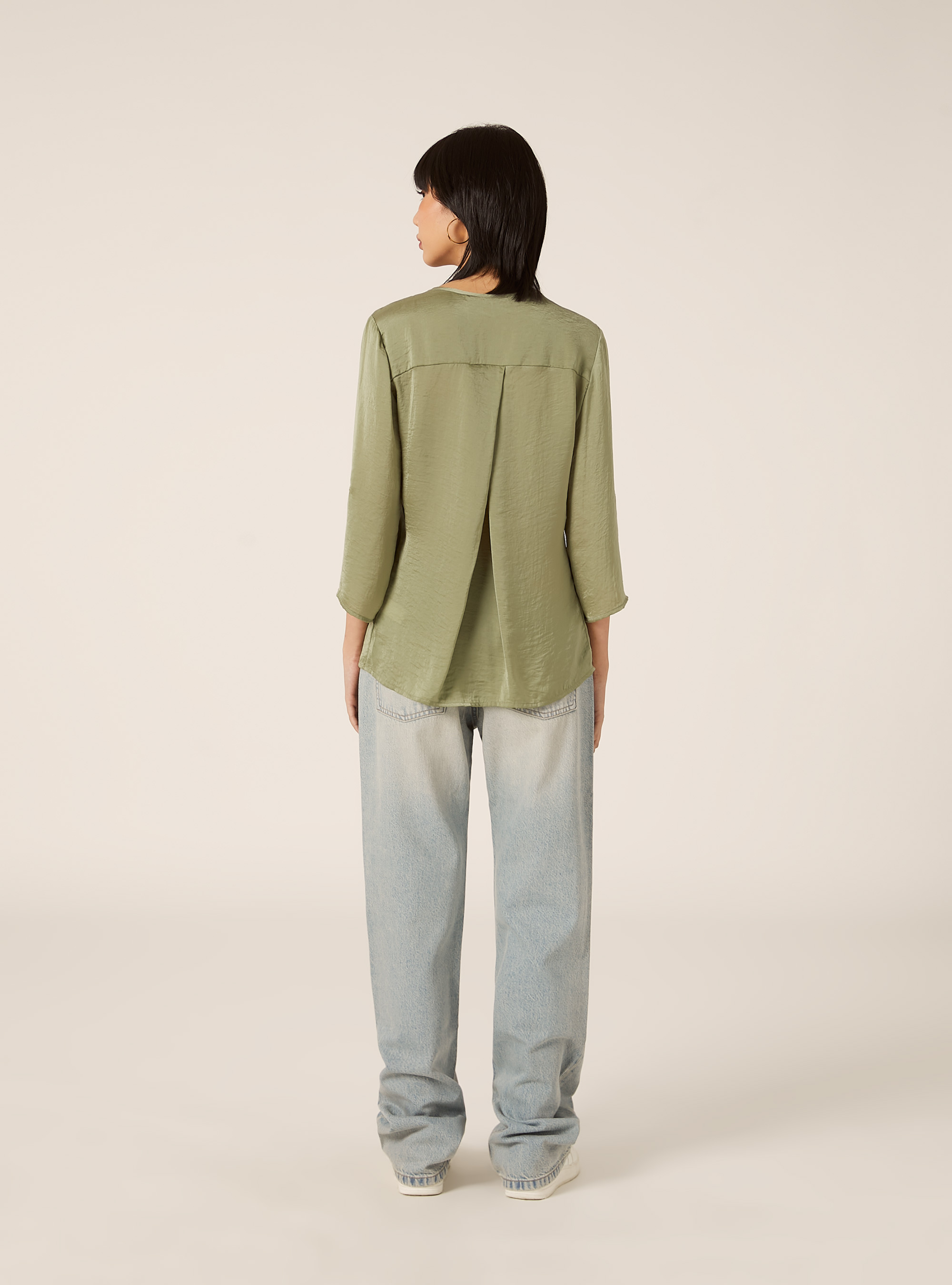 Blouse &agrave; encolure unie, KY2 KAKY MEDIUM