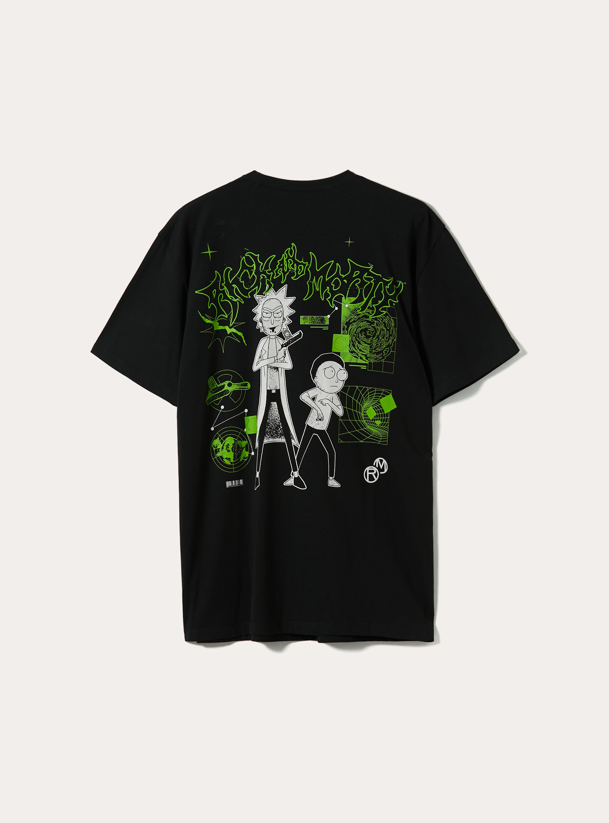 T-shirt rick and morty, BK1 BLACK