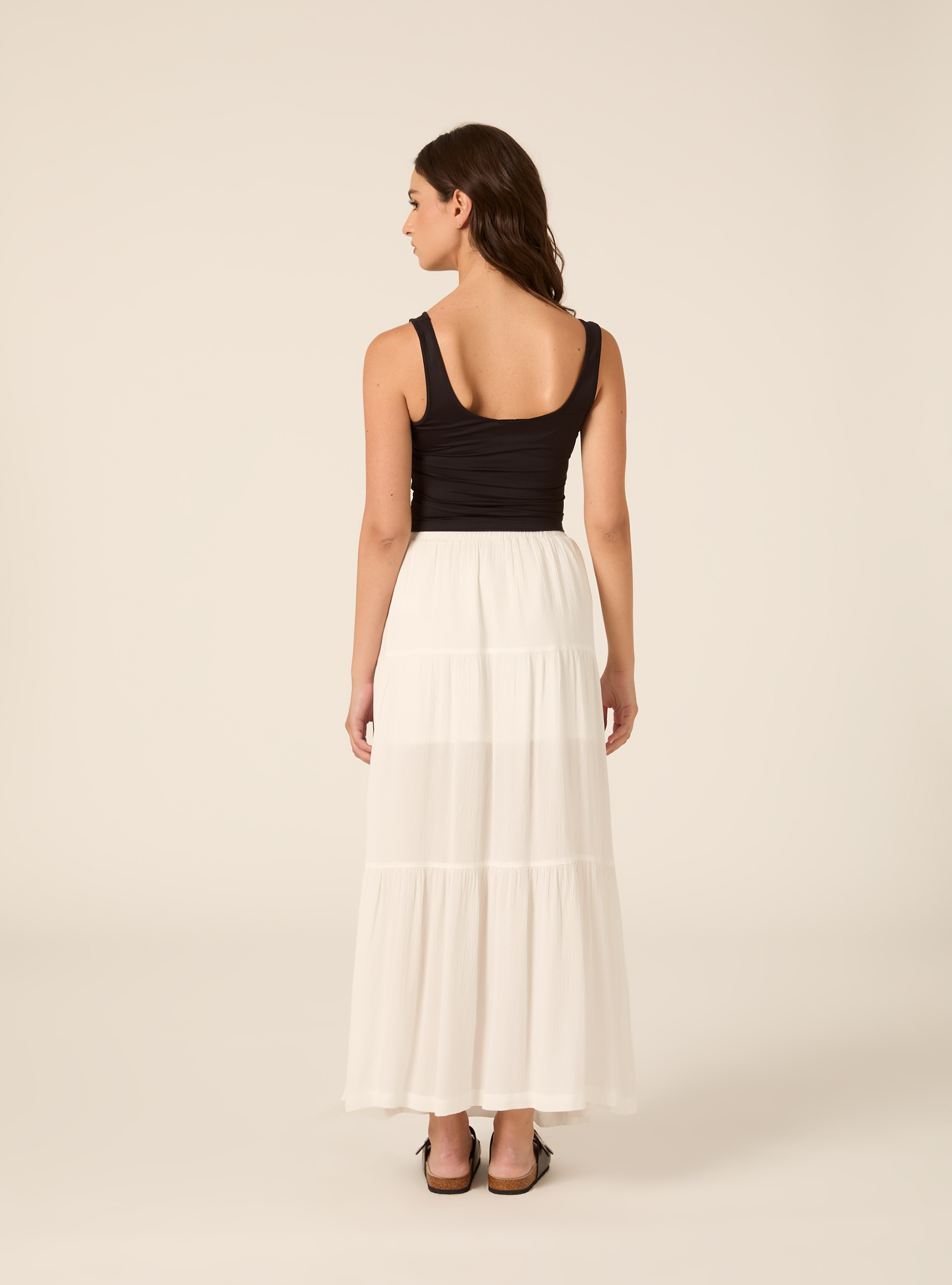 Second Skin Effect Crop Tank Top, BK1 BLACK