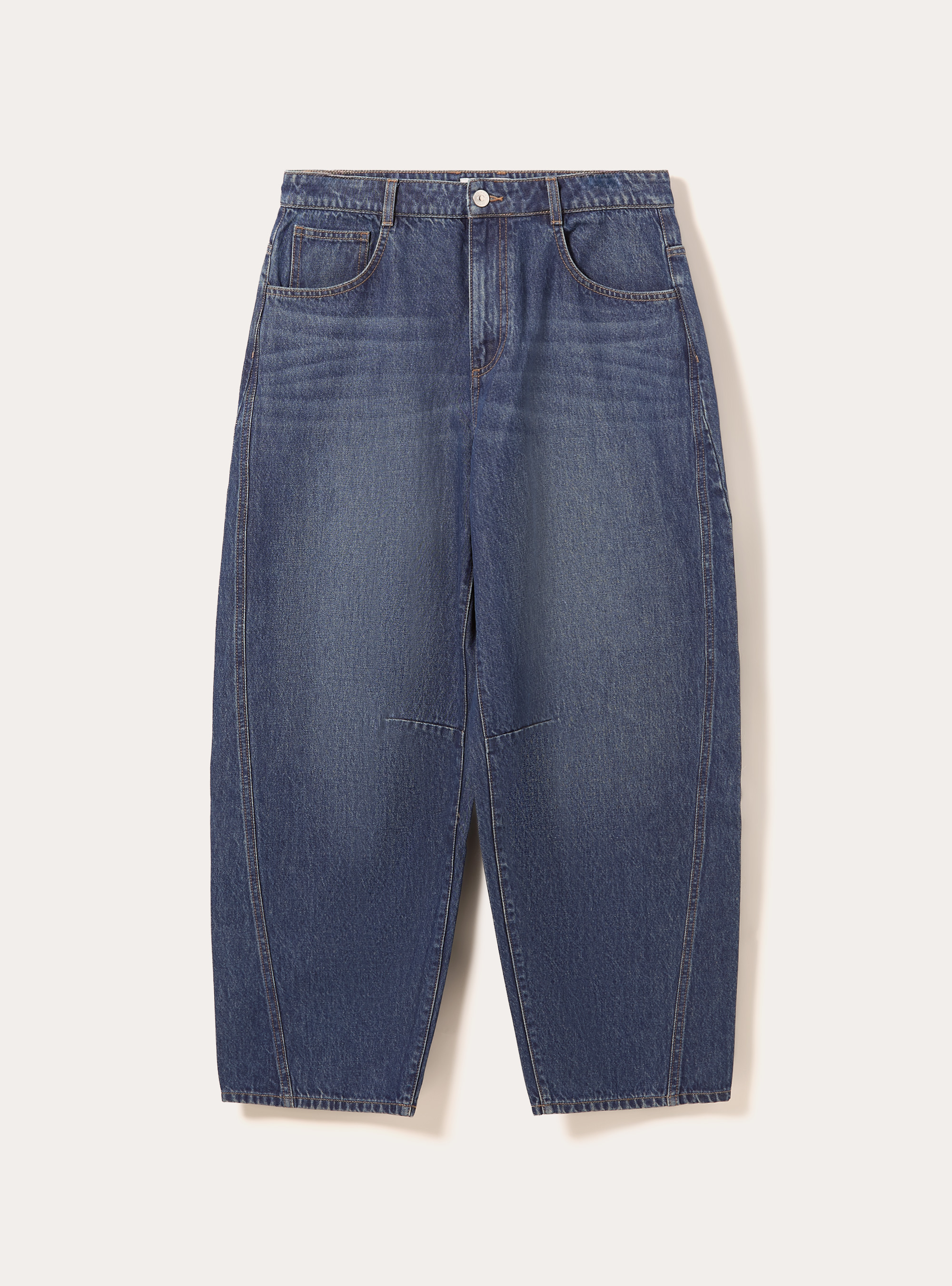 Jeans coupe ballon, D002 MEDIUM DARK BLUE