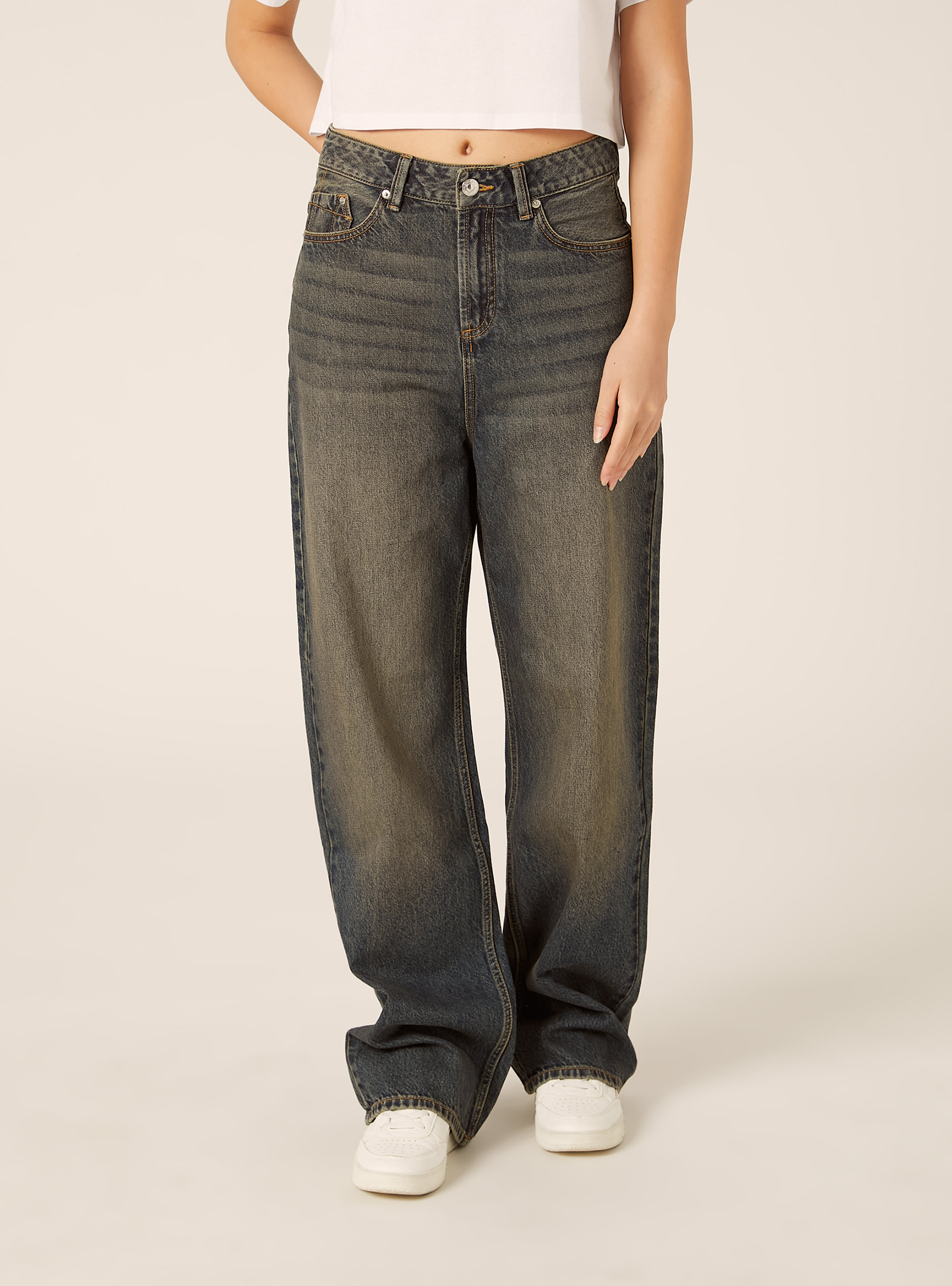 Vaqueros wide leg, D100 BLUE DARK OVERDYE