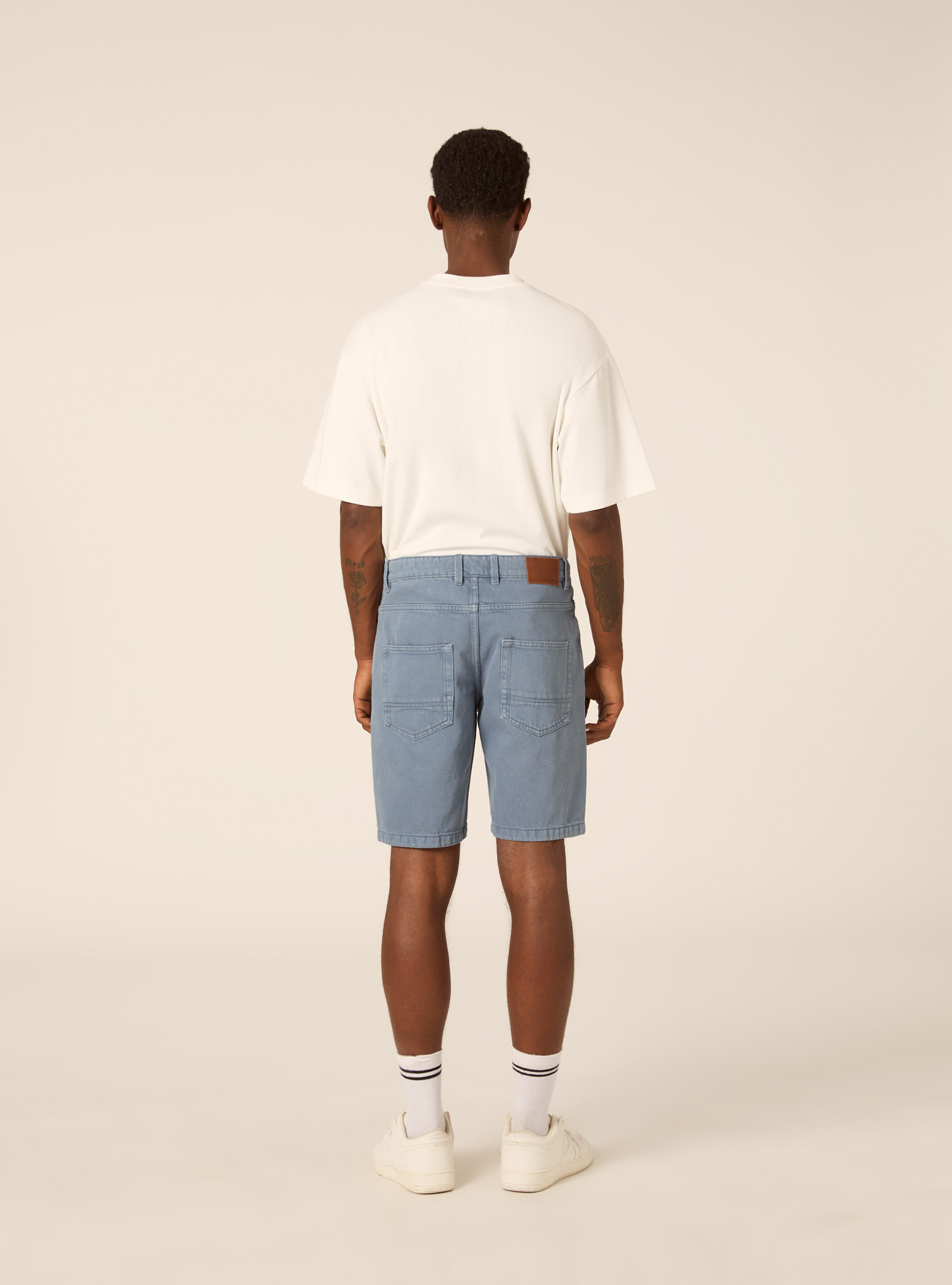 Garment Dyed Basic Bermuda Shorts, AZ2 AZURE MEDIUM