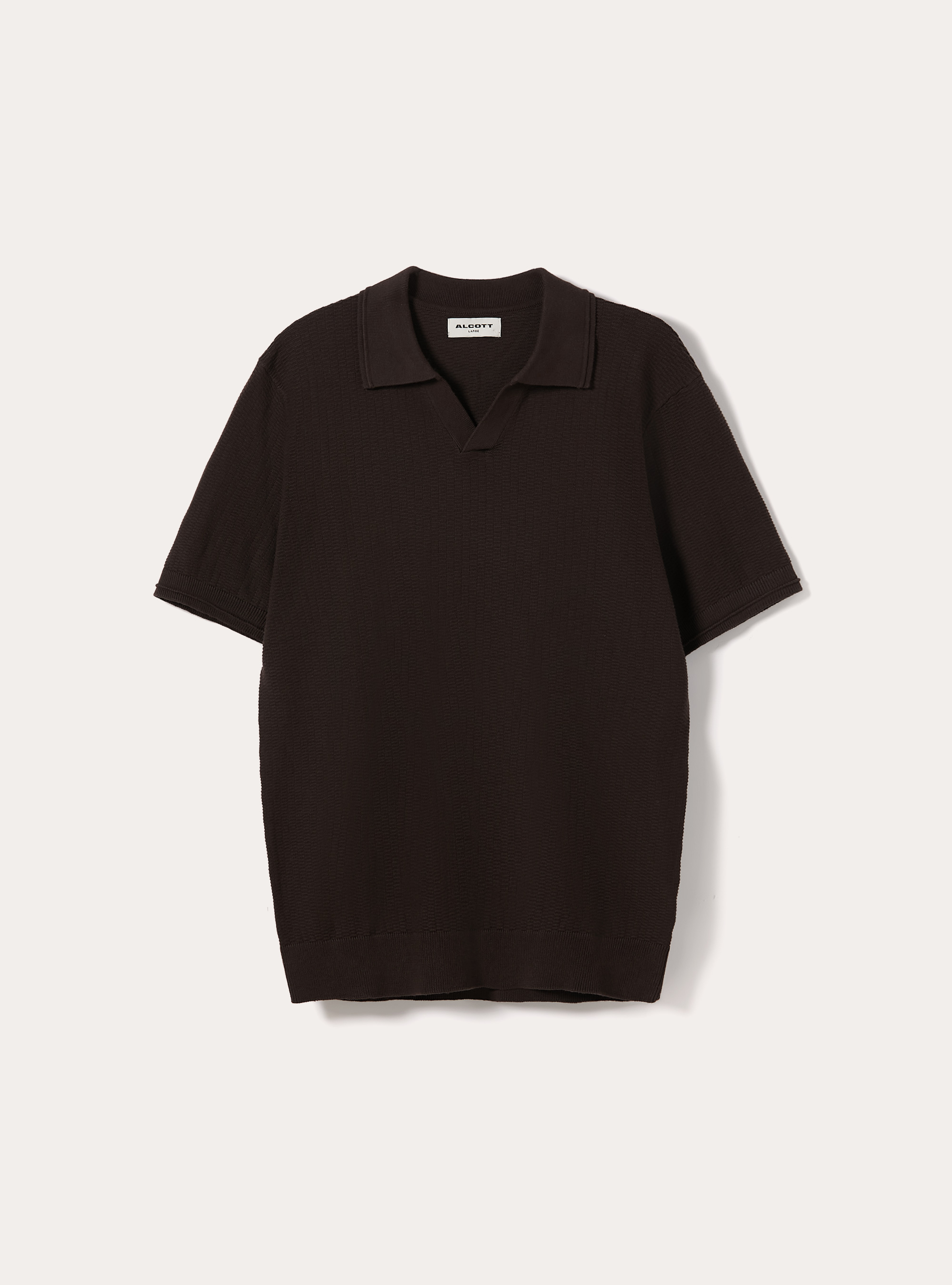 Derby-collar polo shirt, BR1 BROWN DARK