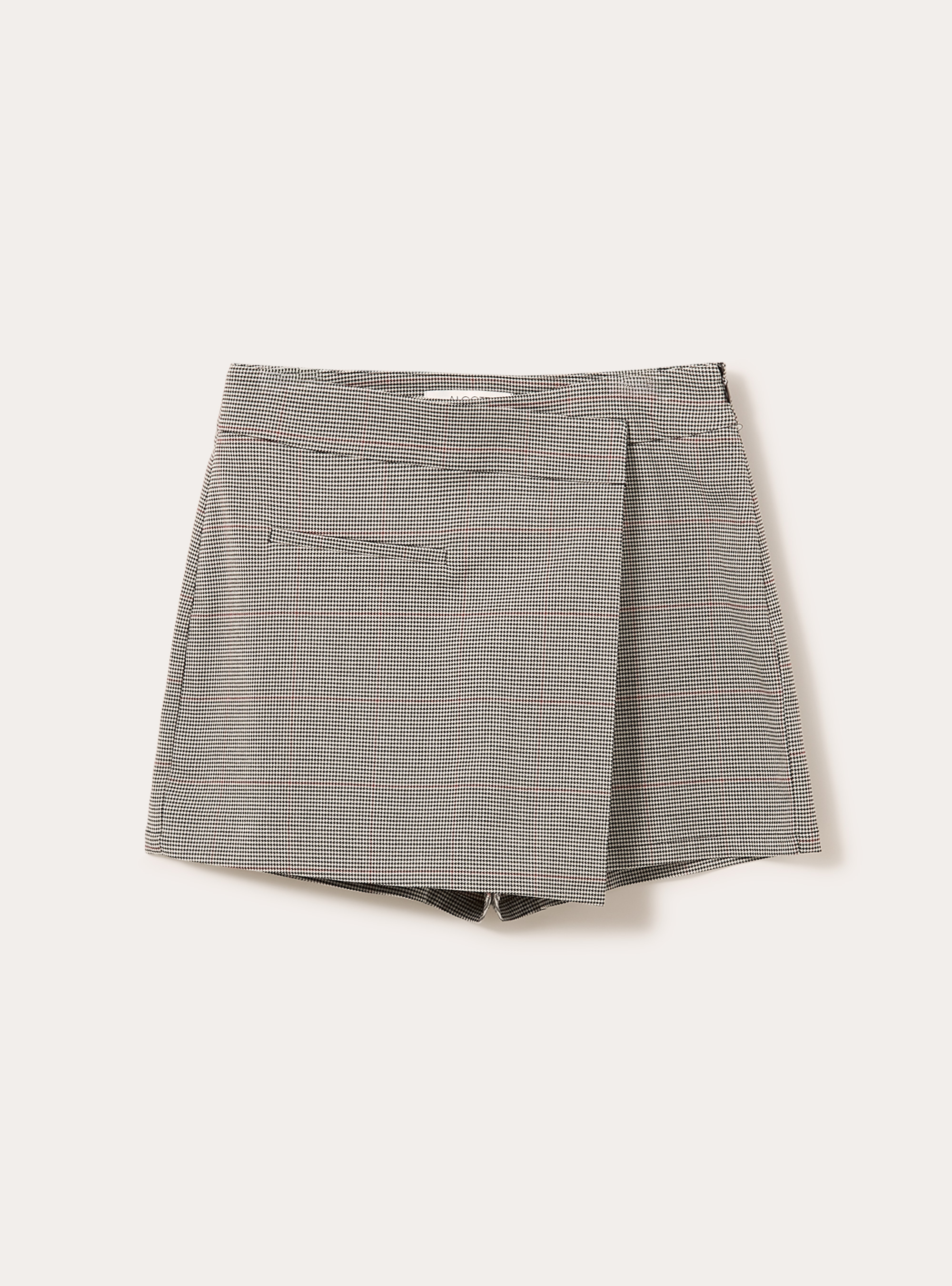 Jupe-short crois&eacute;e &agrave; motifs, GY2 GREY MEDIUM