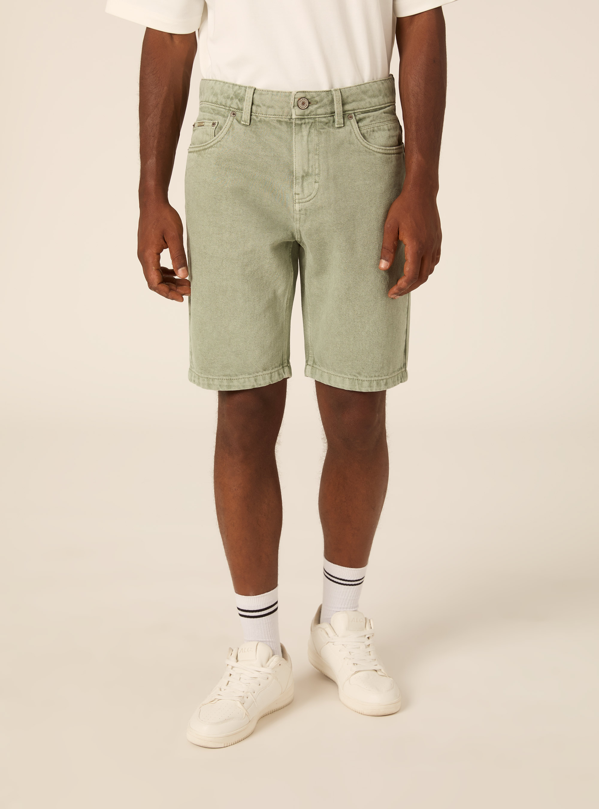 Bermuda Regular Fit in Cotone Leggero, KAKY CHIARO