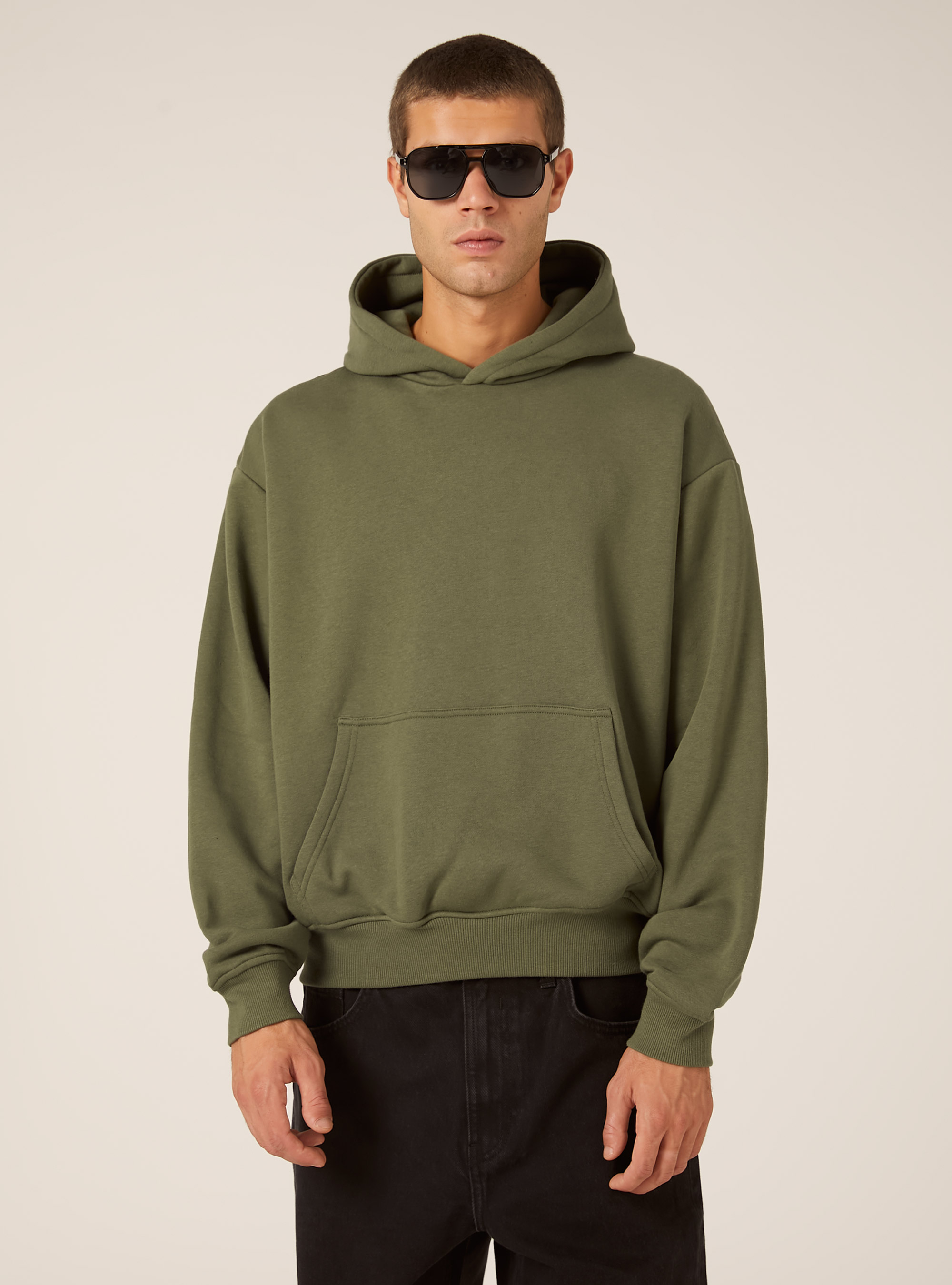 Sweat &agrave; capuche coupe boxy, KY2 KAKY MEDIUM