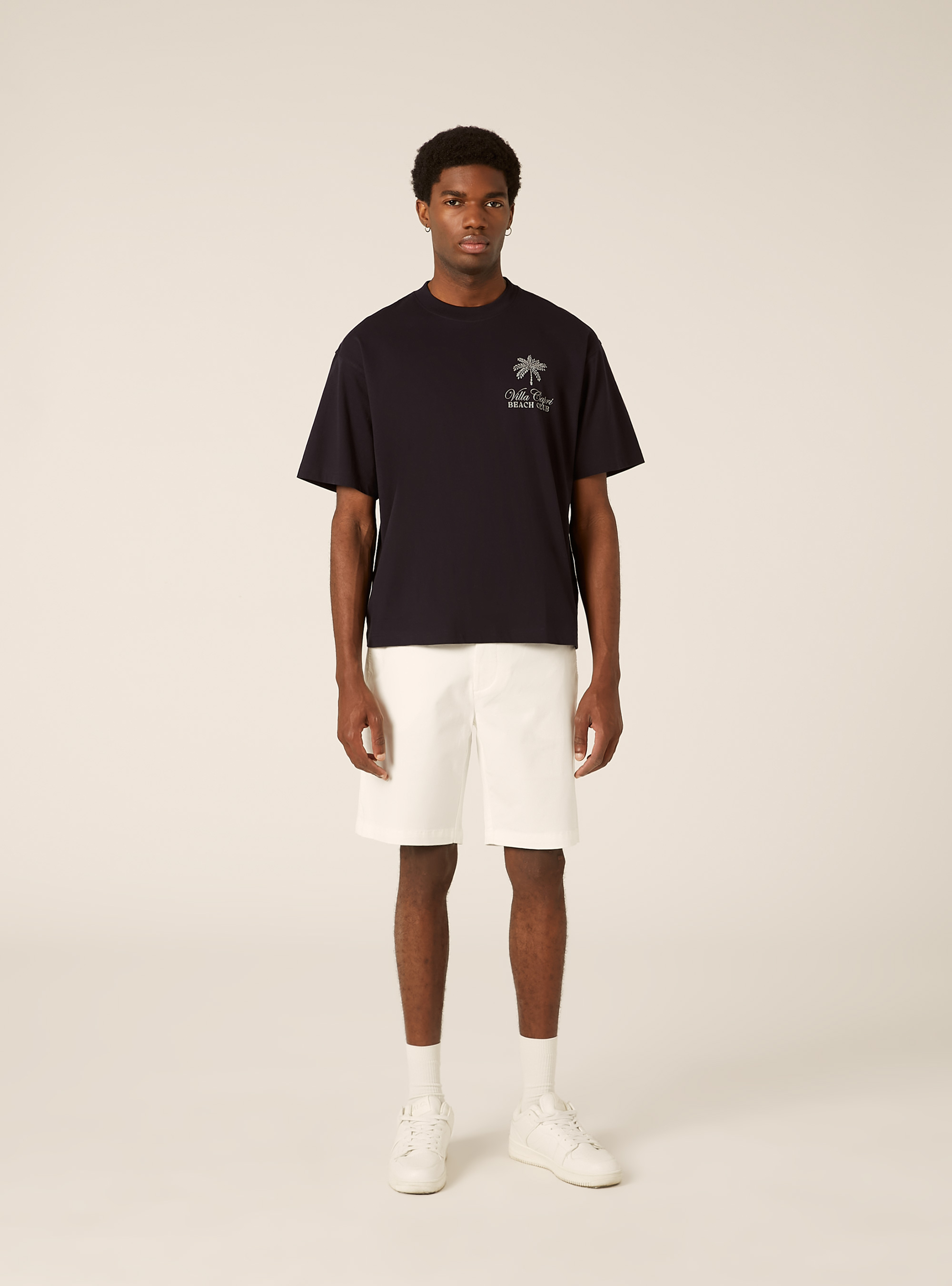 Boxy Fit T-Shirt Capri Amore Mio, NA2 NAVY MEDIUM