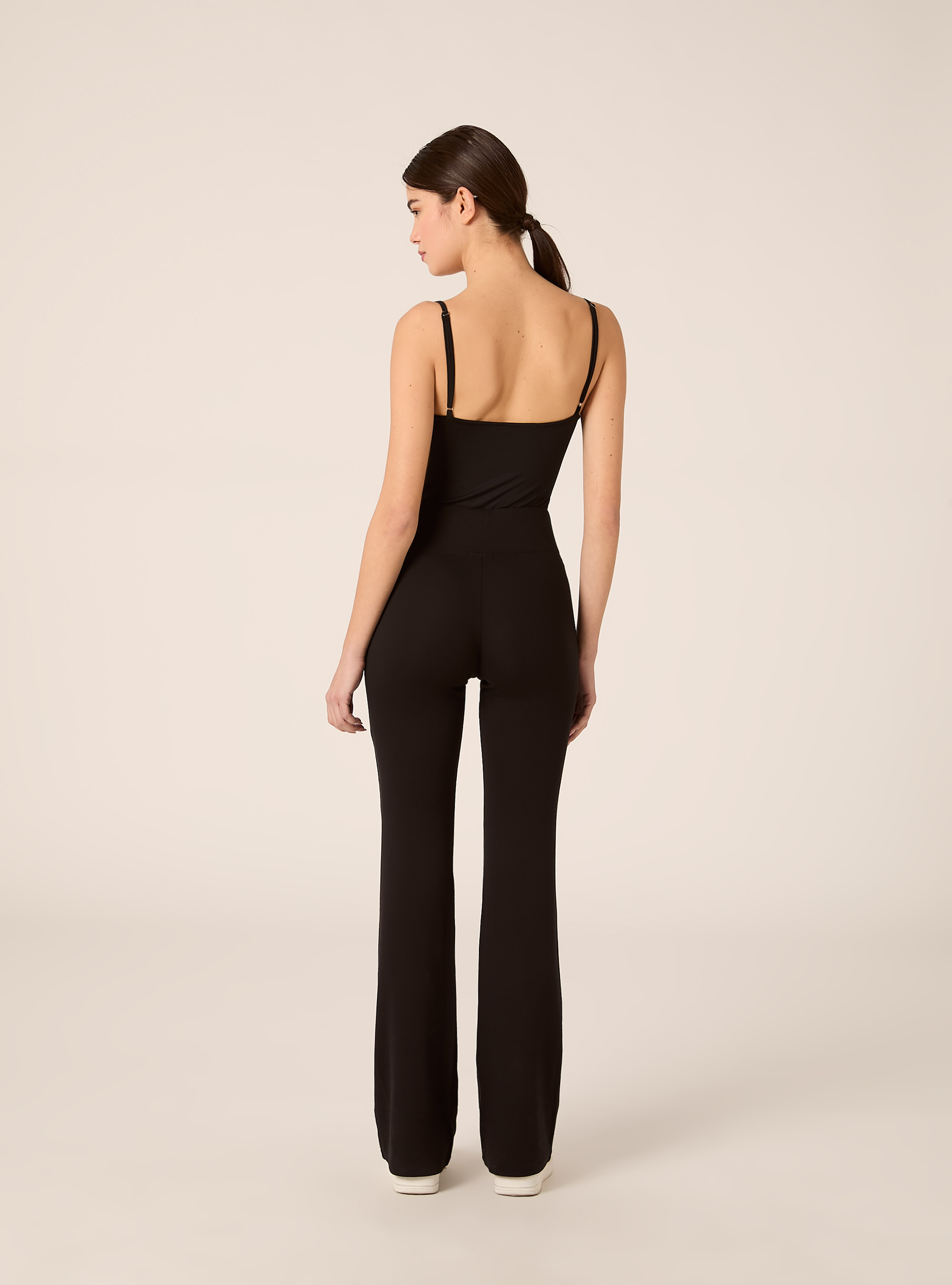 Flared leggings, BK1 BLACK