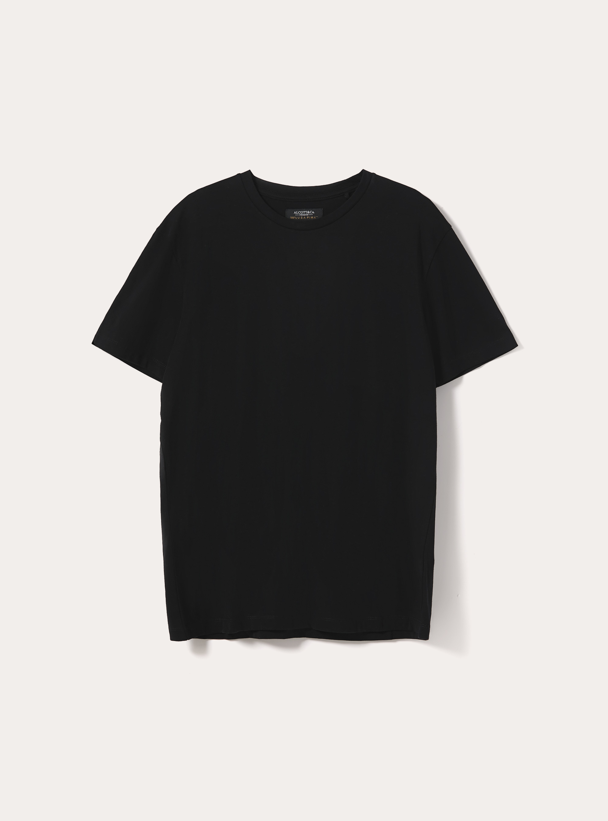 Camiseta de algod&oacute;n Supima, BK1 BLACK