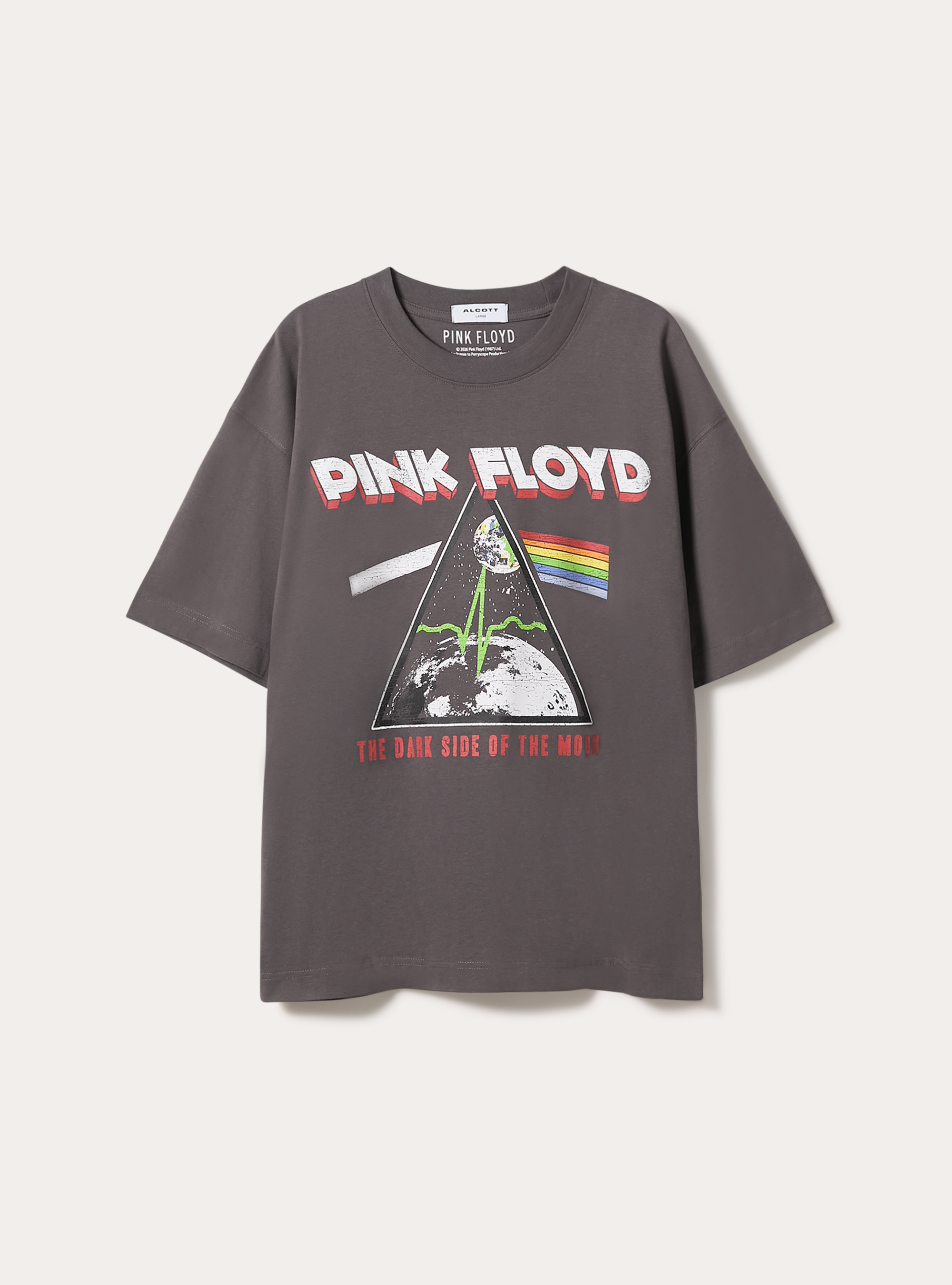 Camiseta boxy fit Pink Floyd / Alcott, GY1 GREY DARK