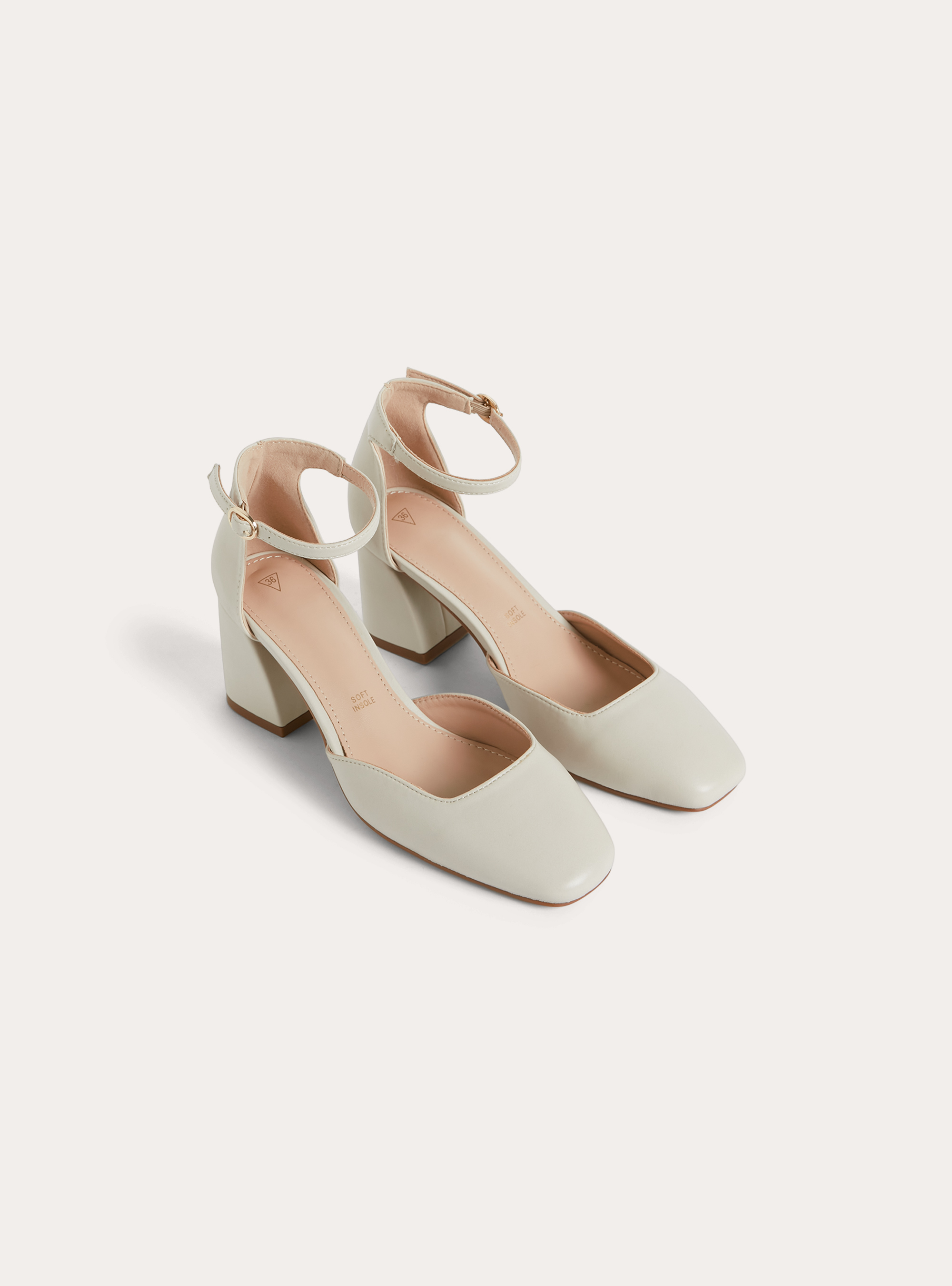 Pumps mit eckiger Spitze, WH1 OFF WHITE