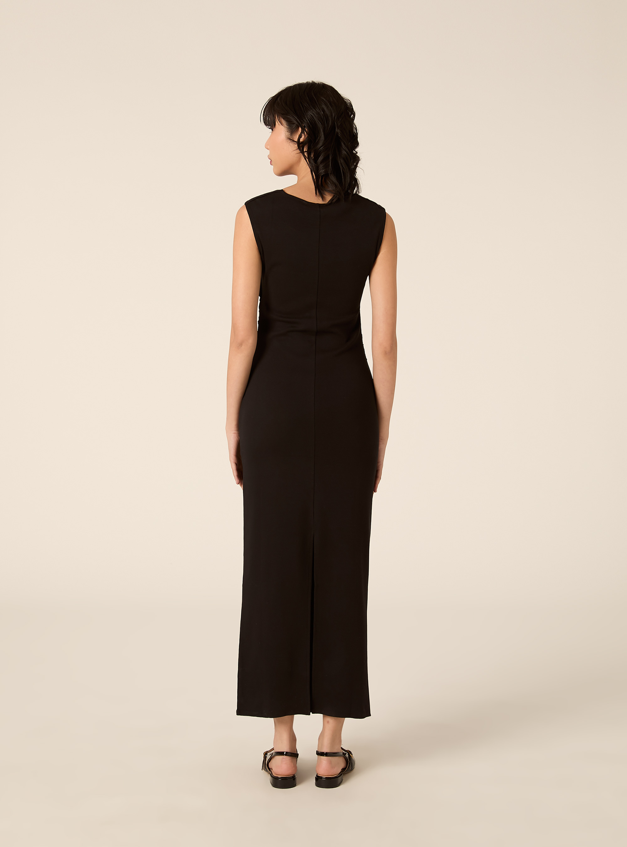 Kleid mit eckigem Ausschnitt, BK1 BLACK
