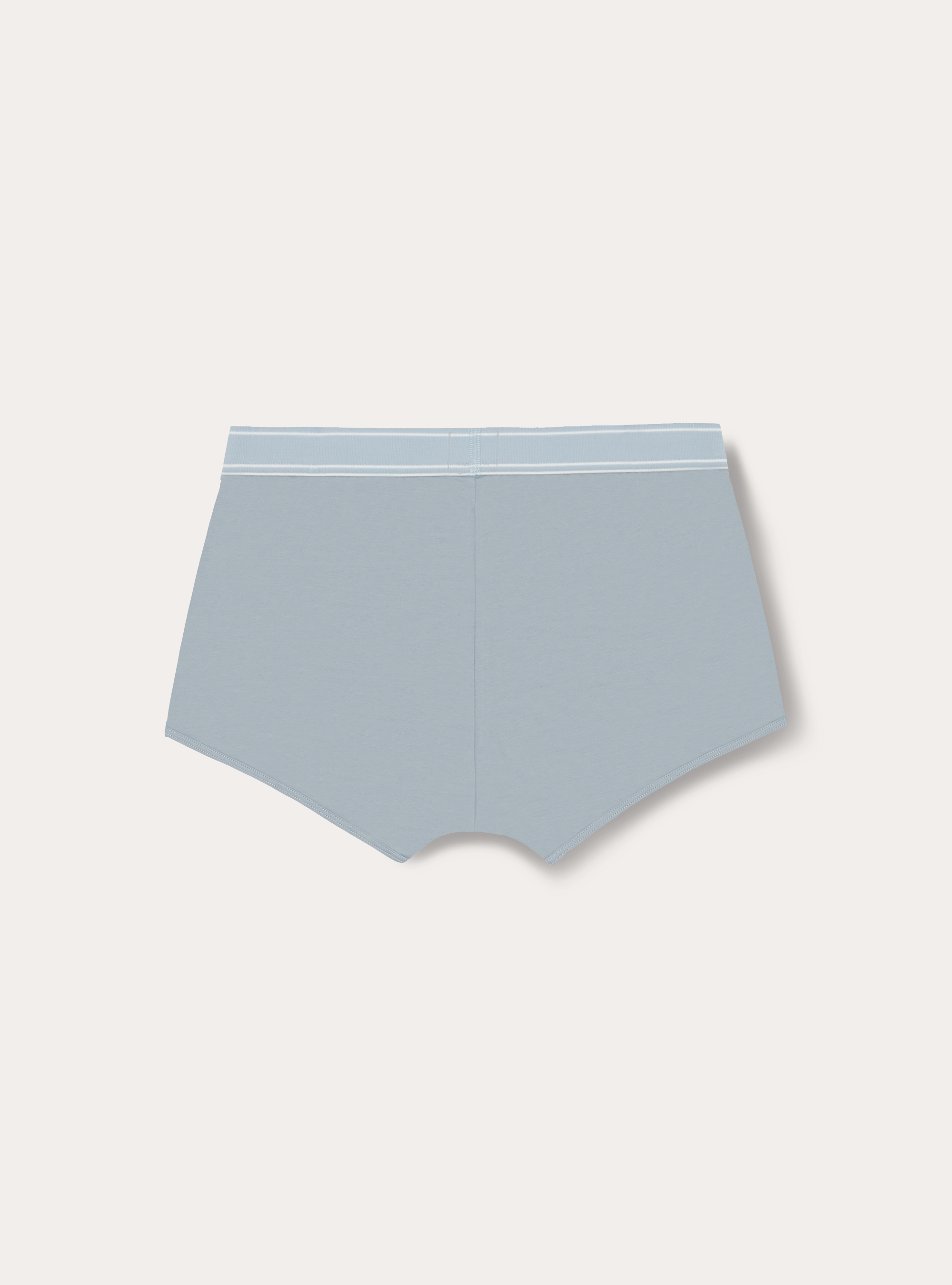 Boxer in cotone elasticizzato con logo, AZZURRO CHIARO