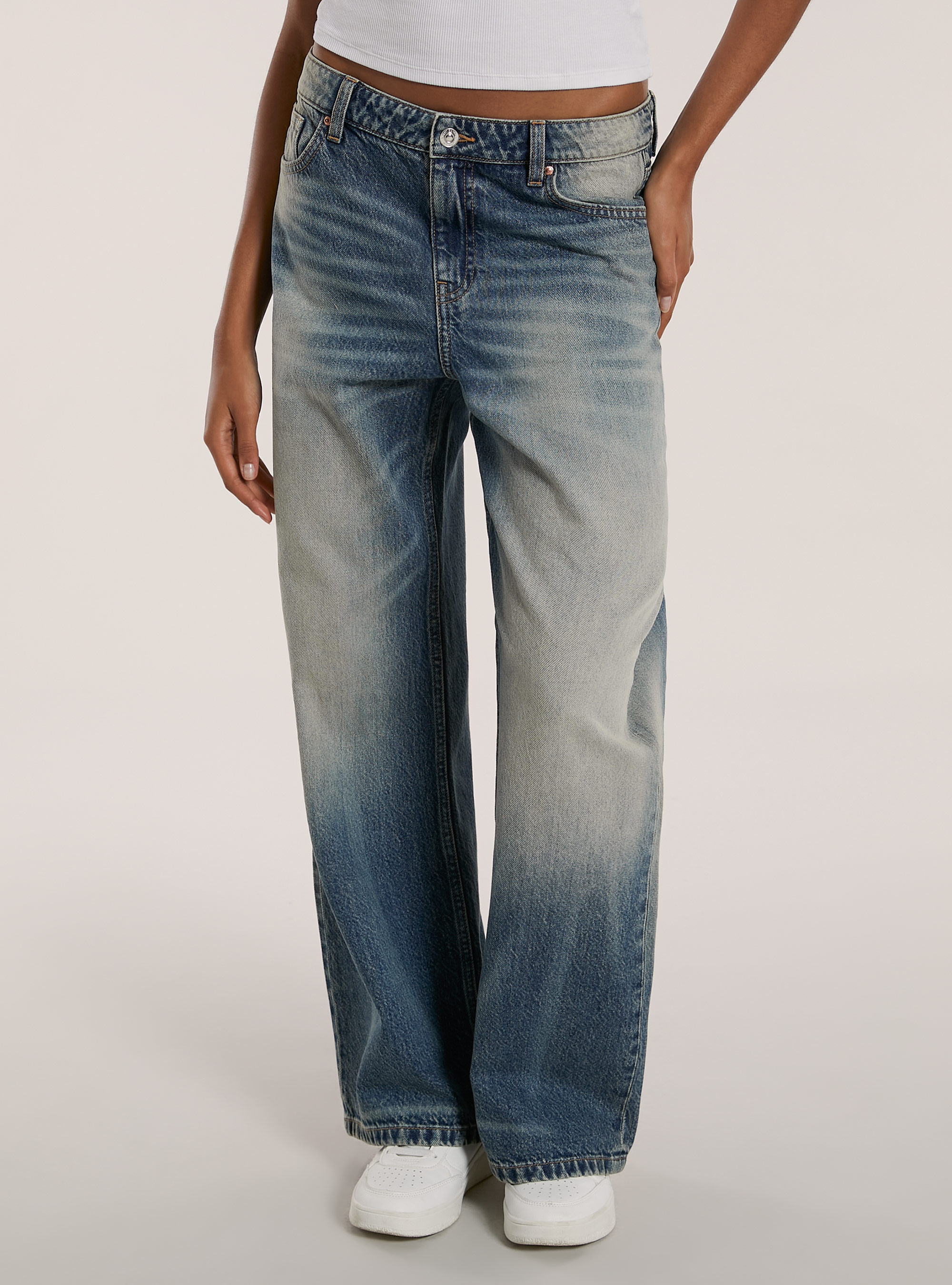 Jean de coupe ample, D004 MEDIUM LIGHT BLUE