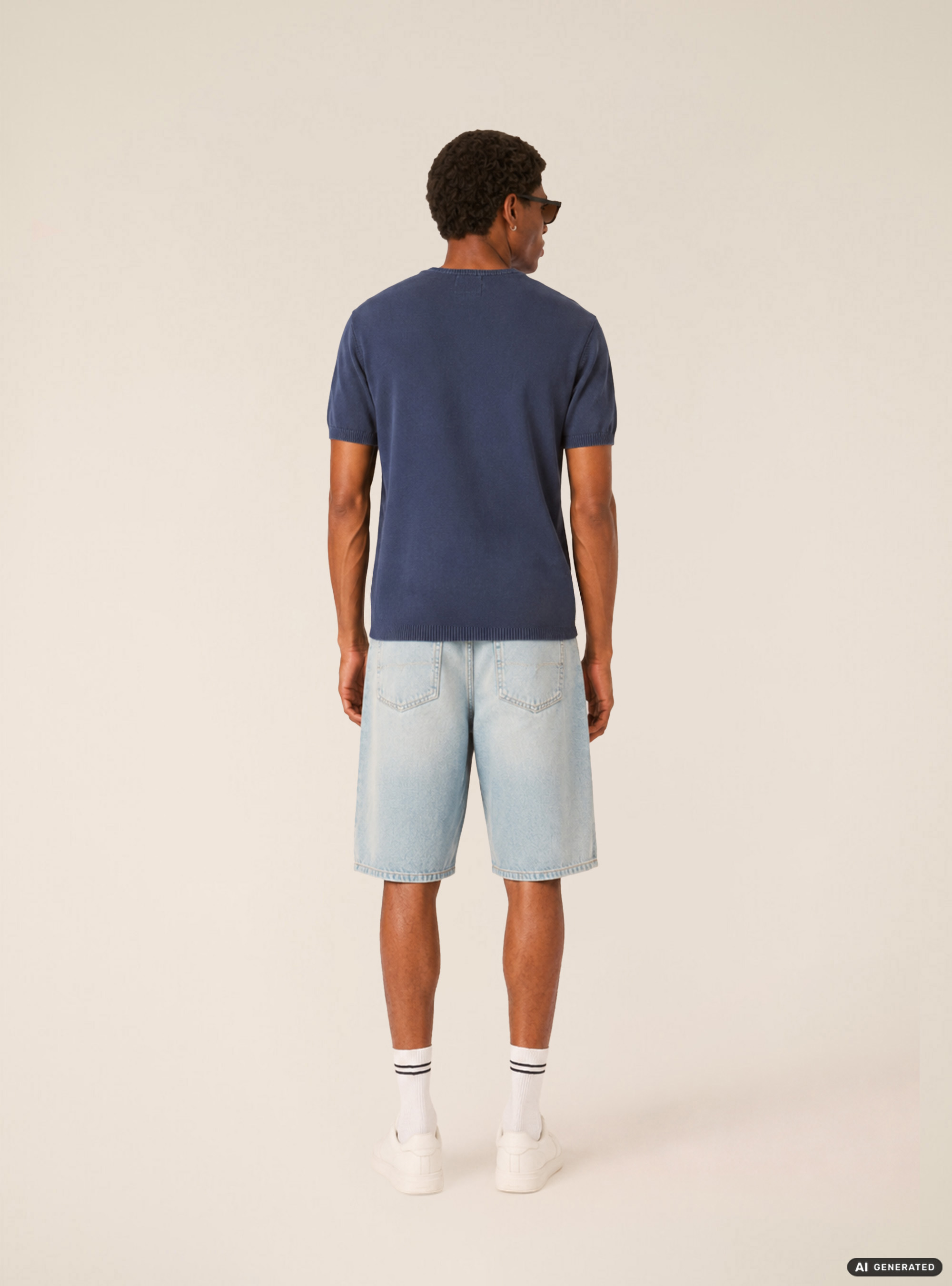 Camiseta de Punto Ligero de Manga Corta, BL3 BLUE LIGHT