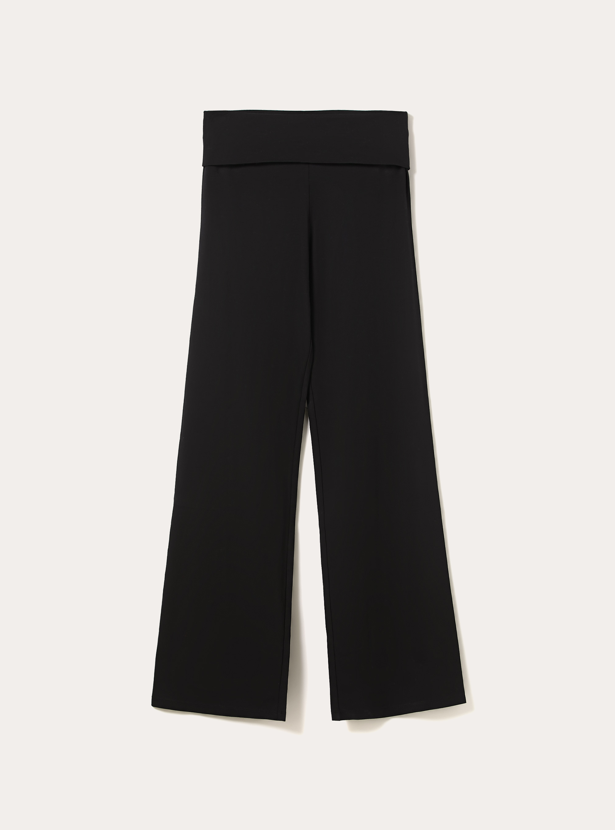 Leggings con vuelta en la cintura, BK1 BLACK