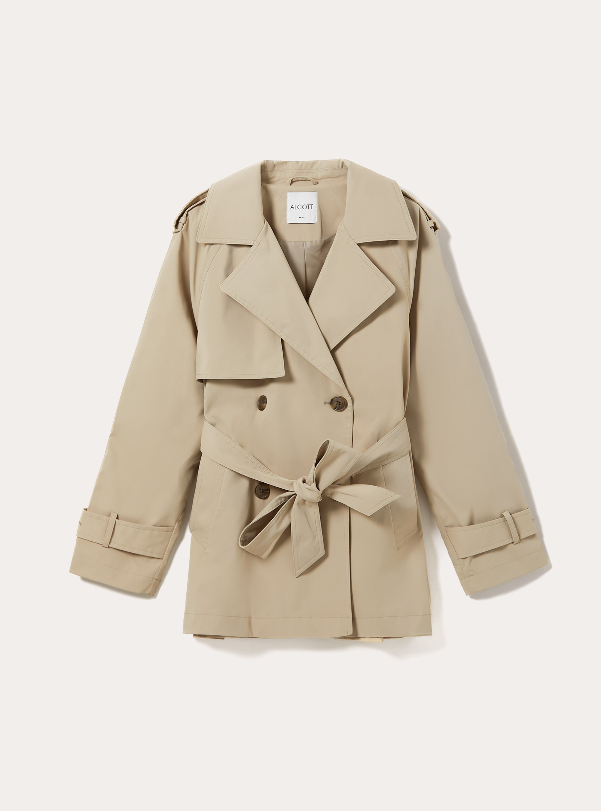 Trench court en twill, BG2 BEIGE MEDIUM