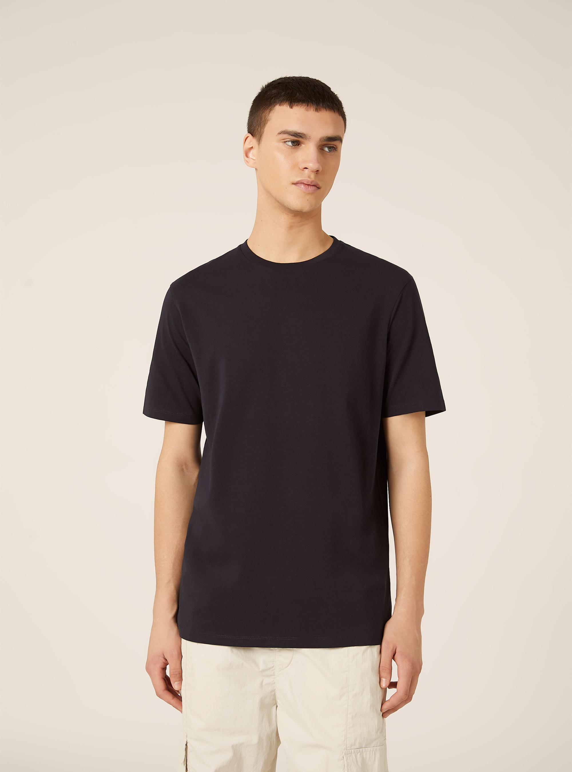 Basic Cotton T-Shirt, NA1 NAVY DARK