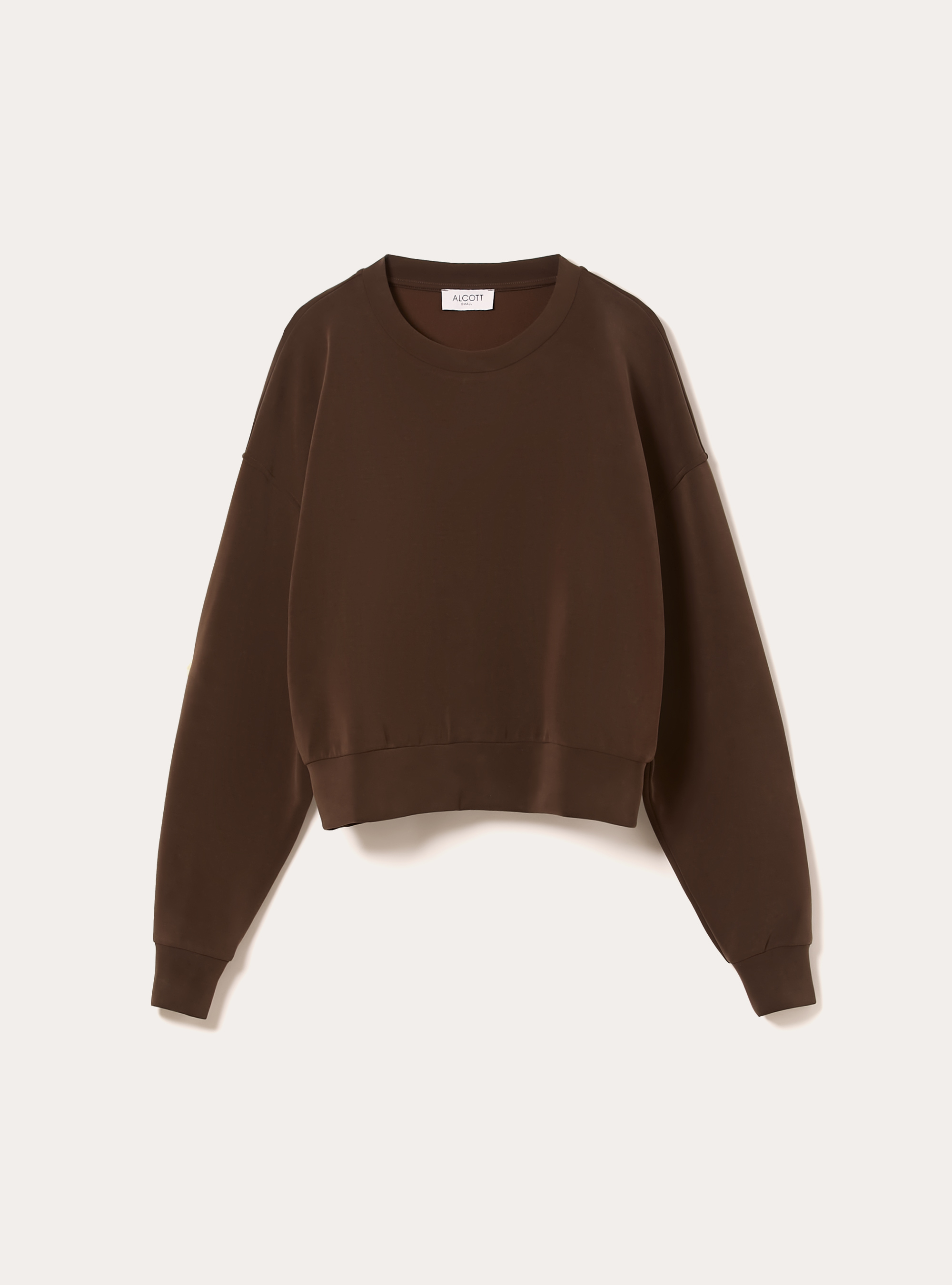 Sweat-shirt doux au toucher, BR1 BROWN DARK
