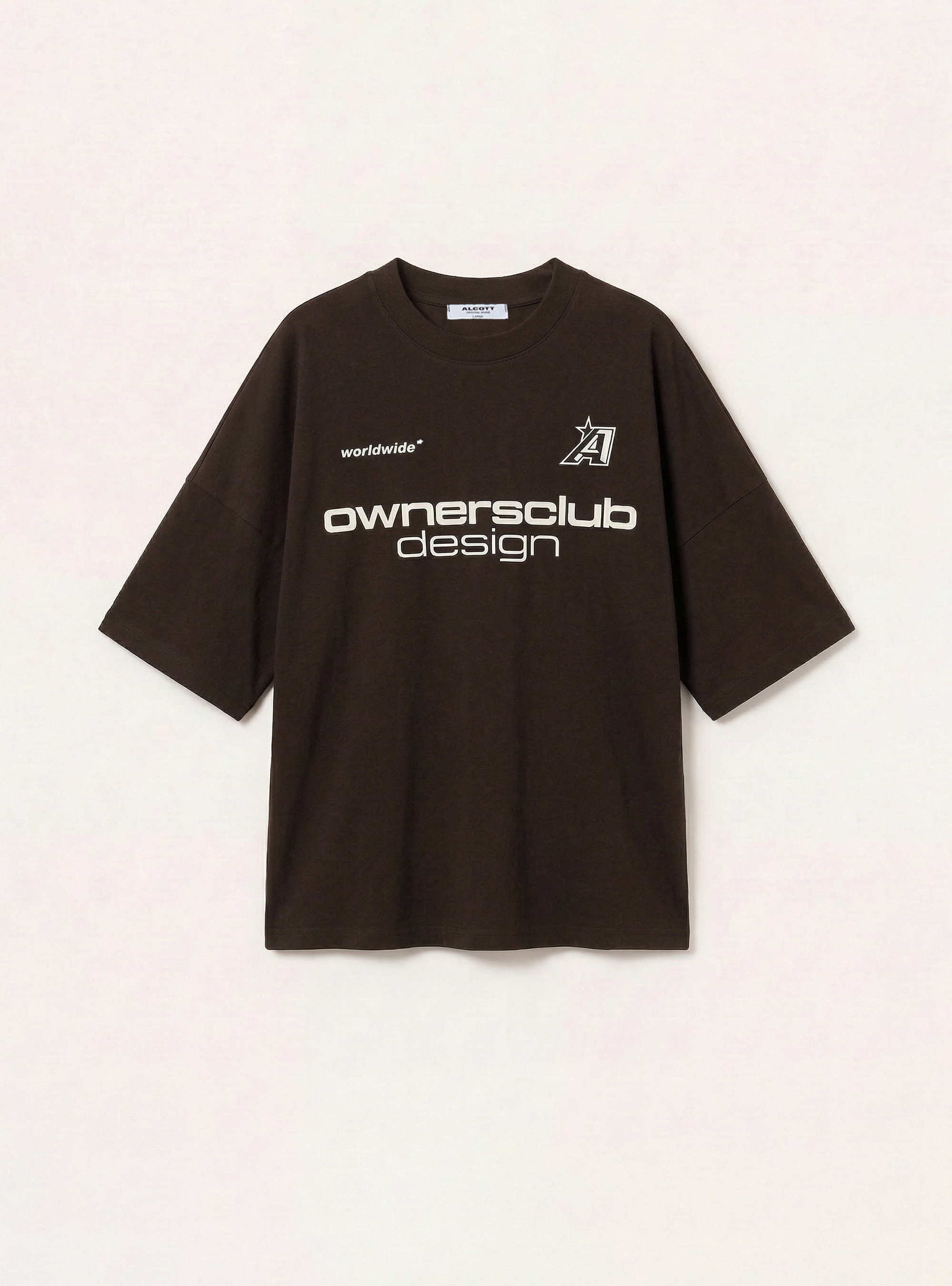 T-shirt ample imprim&eacute;, BR1 BROWN DARK