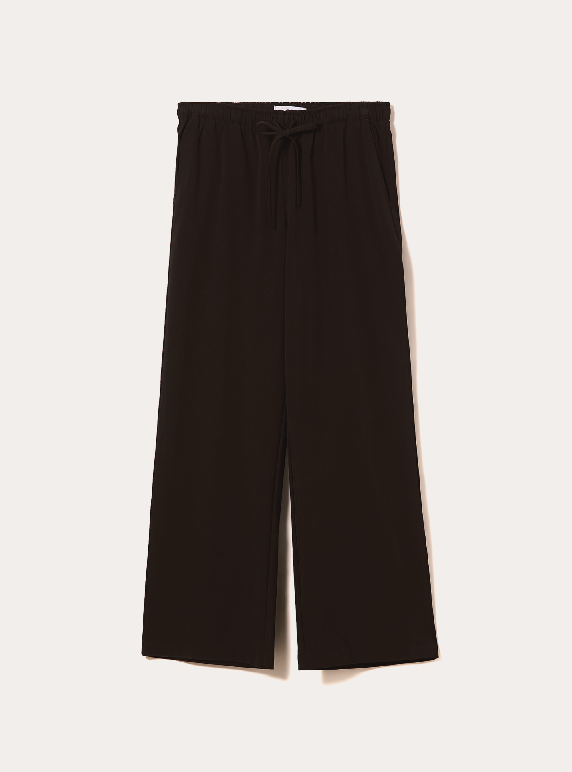 Pantalones elegantes con cord&oacute;n, BK1 BLACK