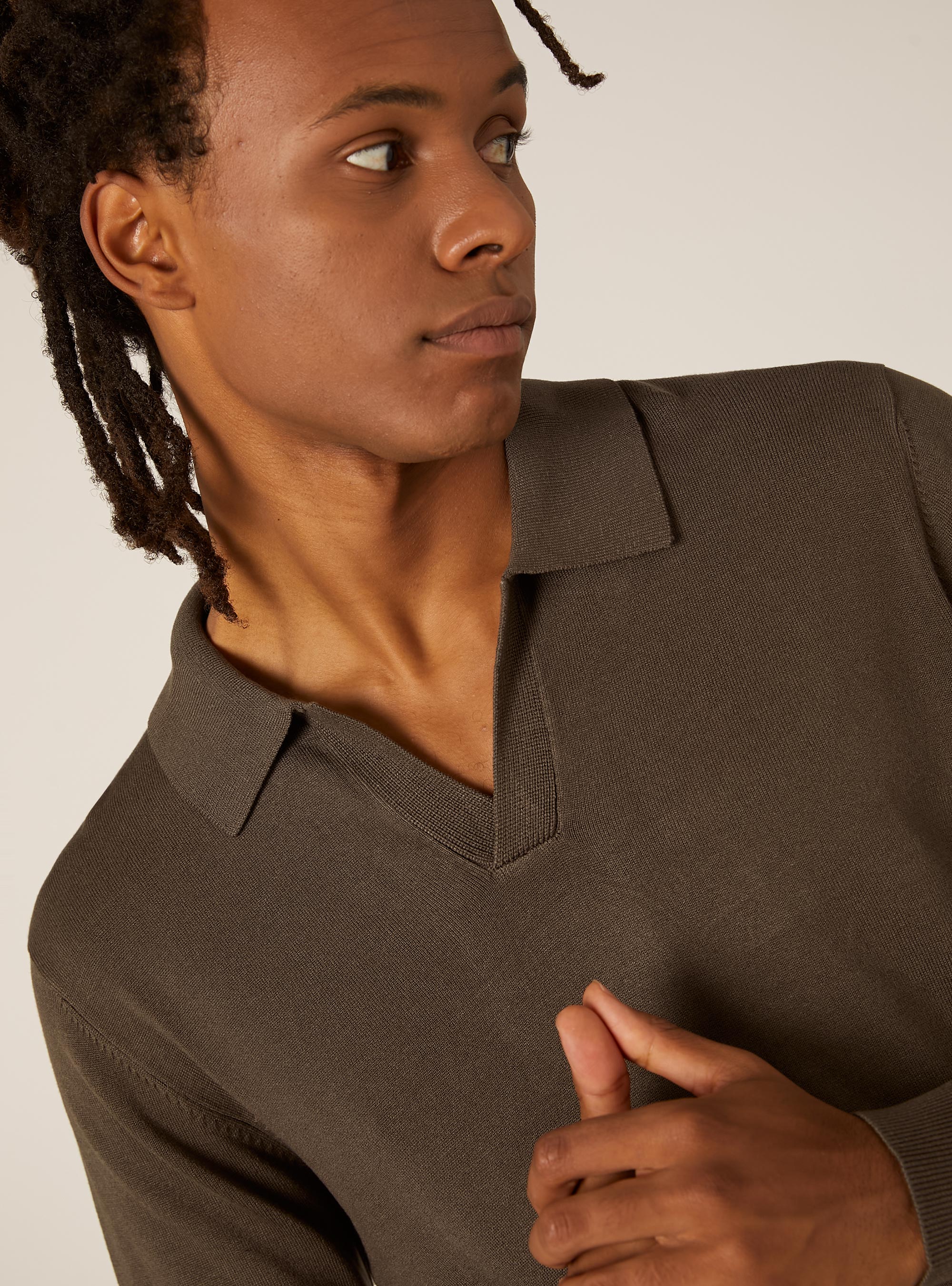 Polo en maille douce, TB2 TOBACCO MEDIUM