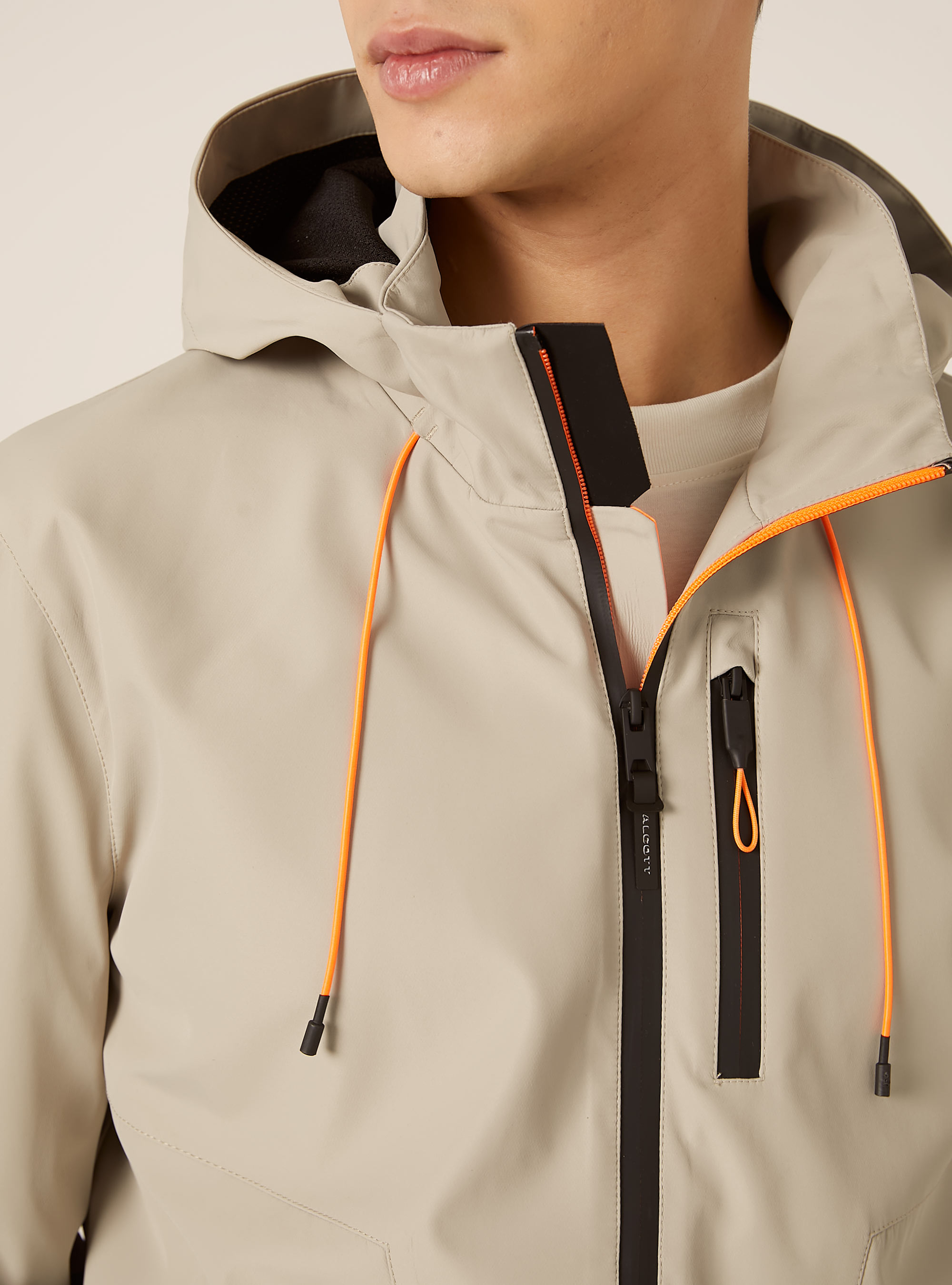 Bomber cortavientos con capucha, CR3 CREAM LIGHT