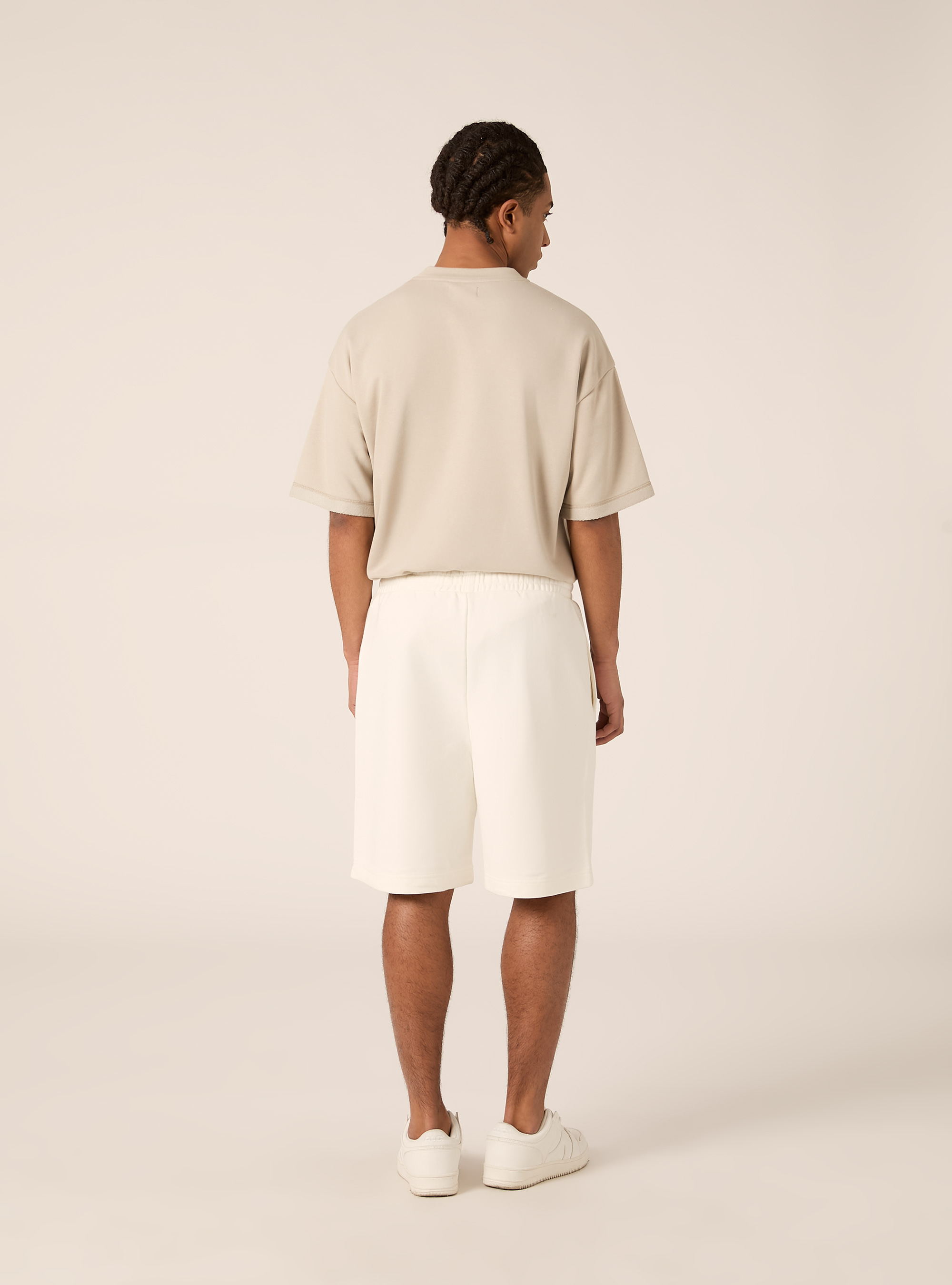 Bermudas b&aacute;sicos de felpa, WH2 WHITE