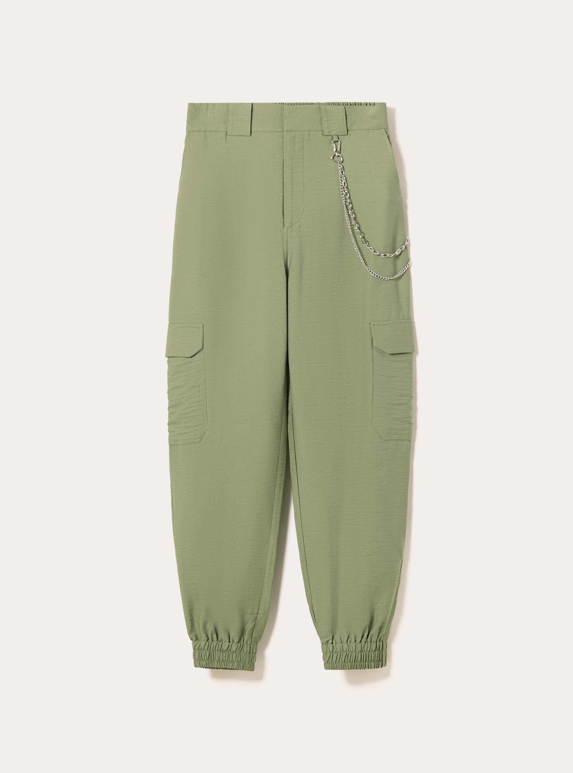 Jogger pants with chain, KY2 KAKY MEDIUM