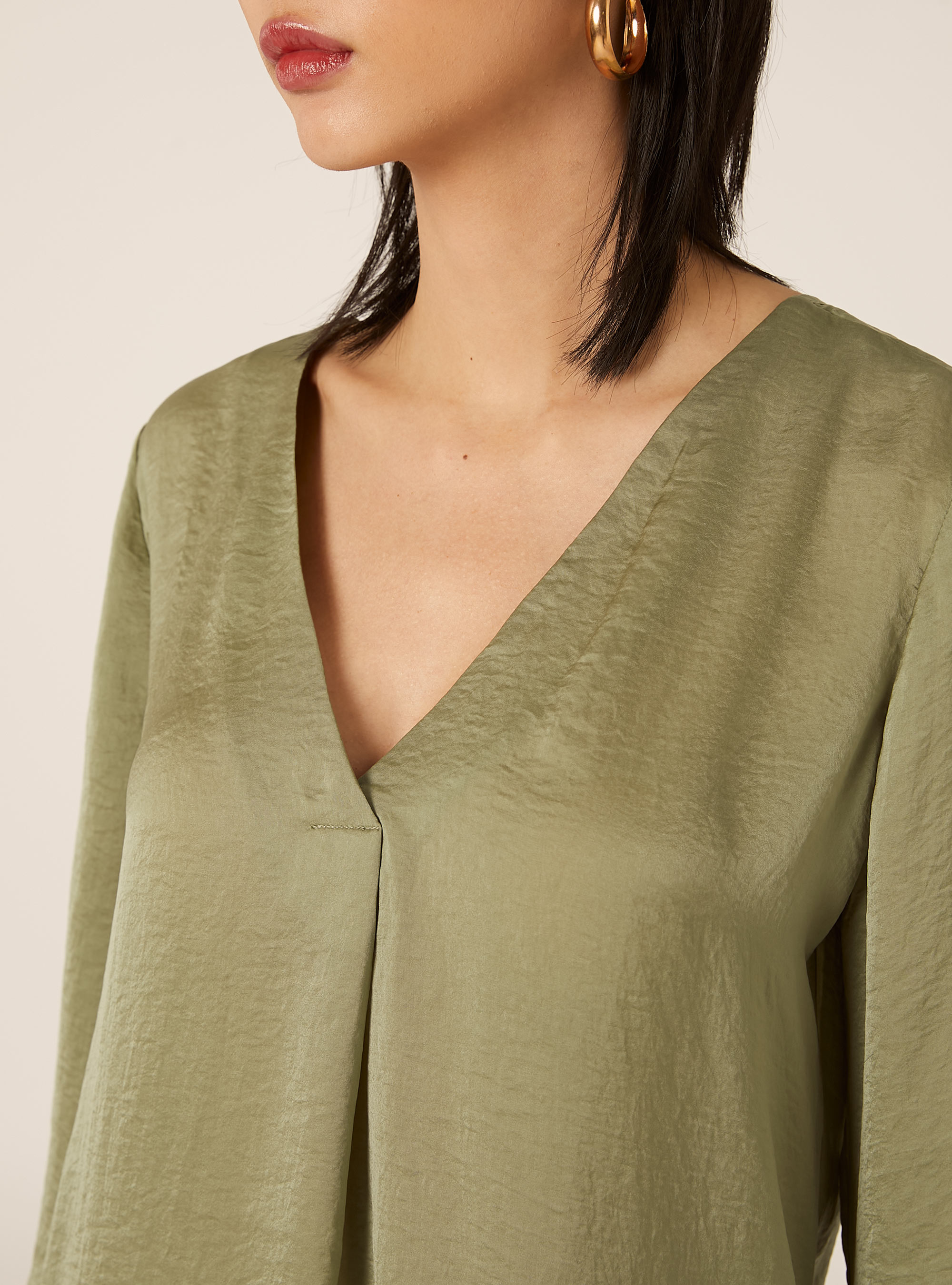 Blouse &agrave; encolure unie, KY2 KAKY MEDIUM