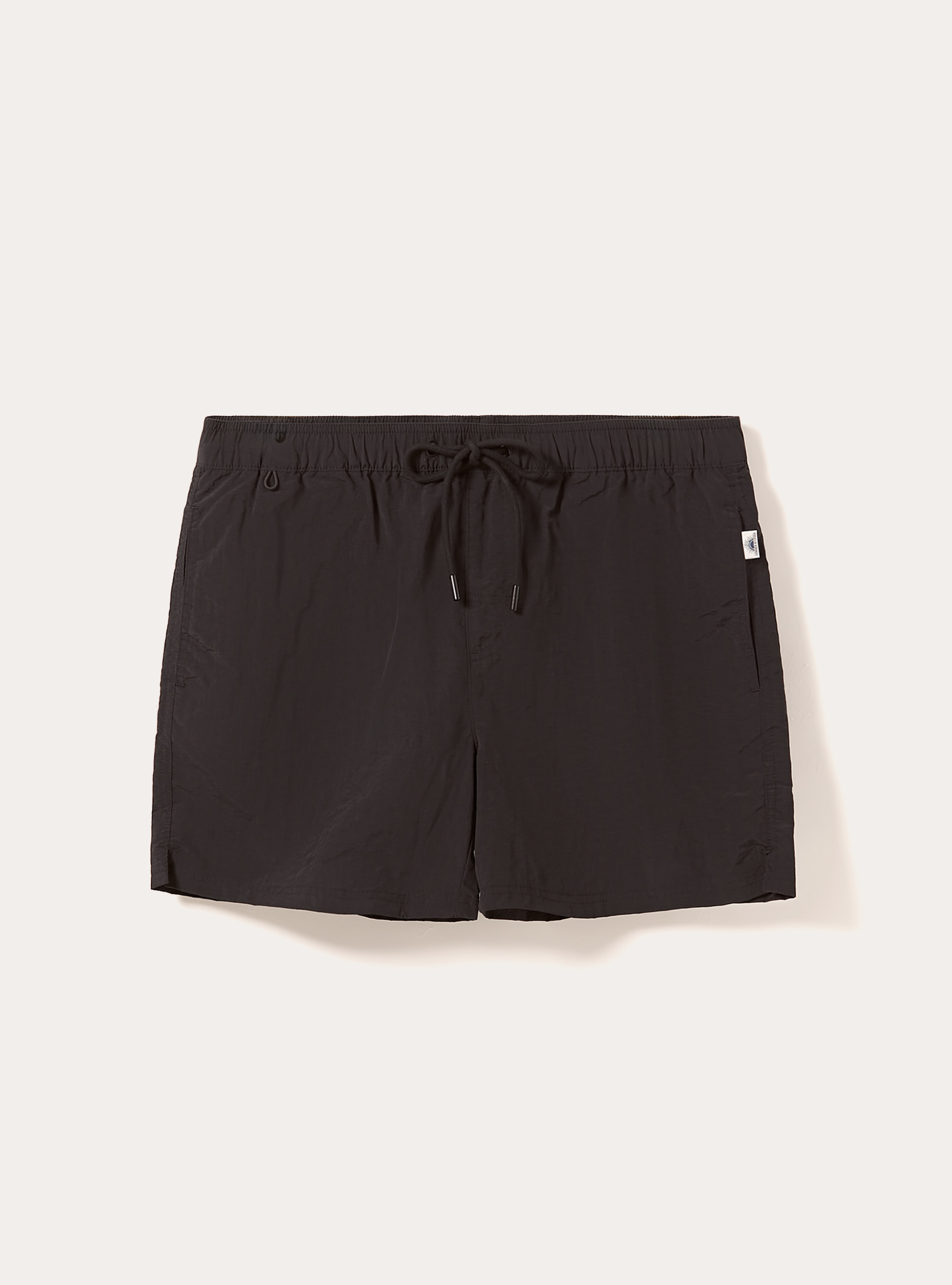 Plain-coloured swimming costume with back pocket, BK1 BLACK