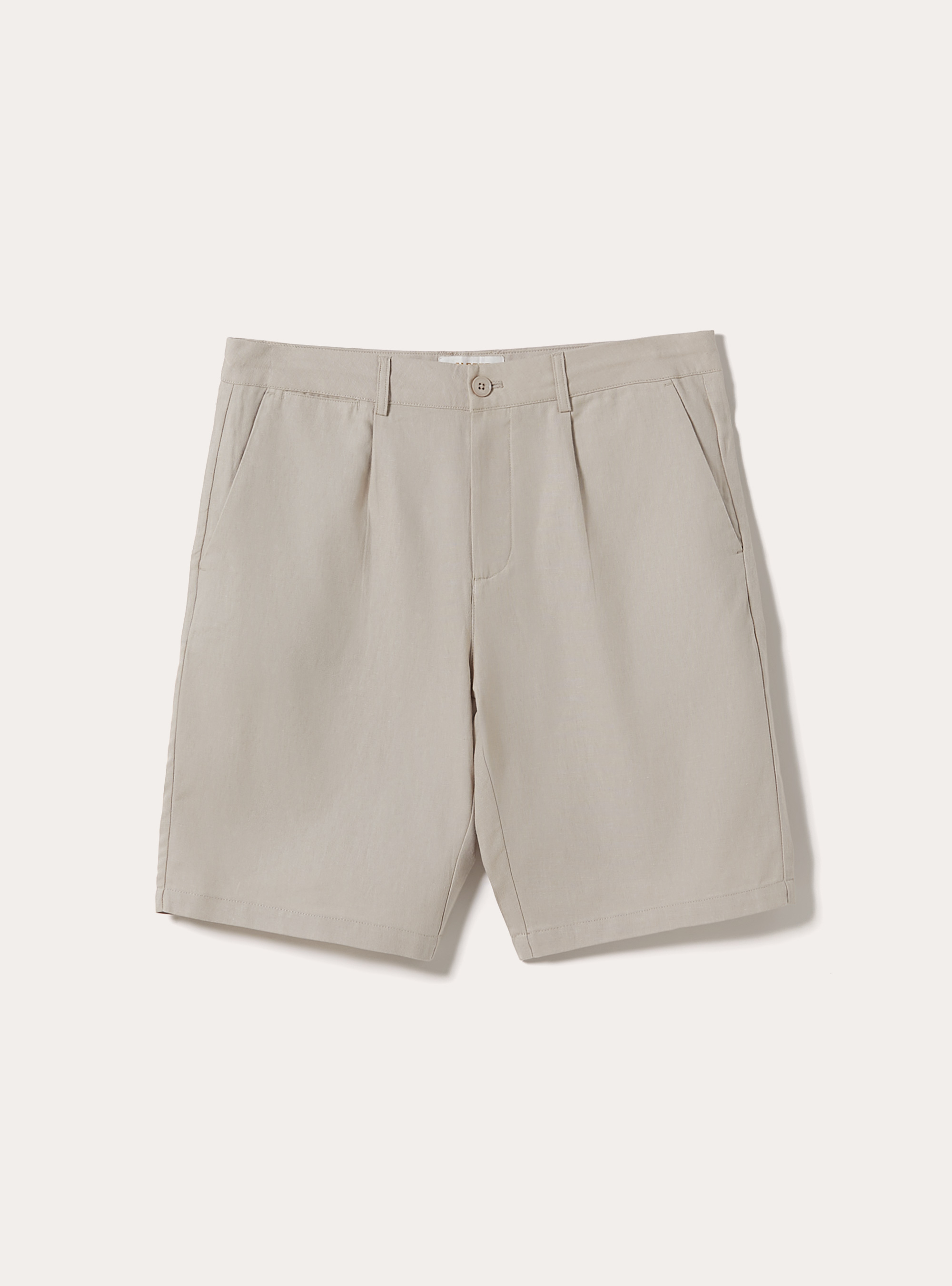 Bermuda en M&eacute;lange de Lin, BG2 BEIGE MEDIUM