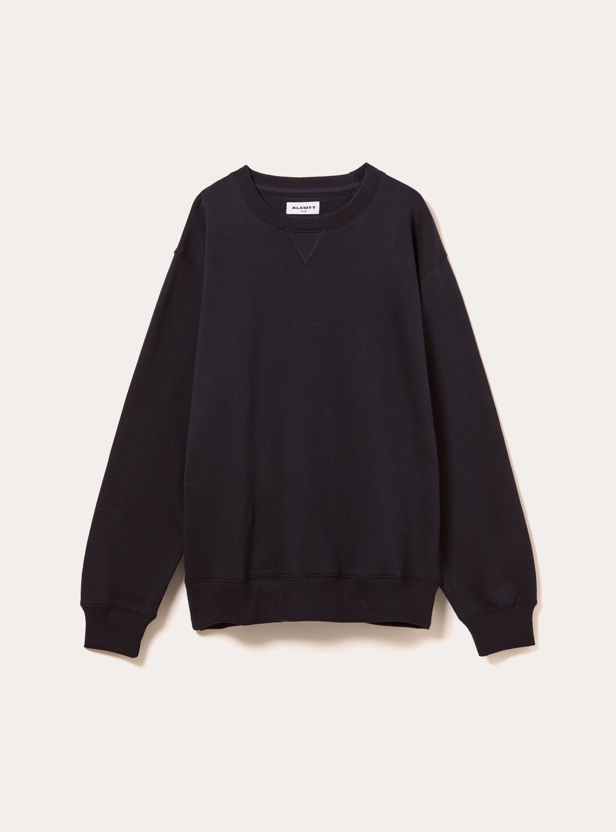 Sweat-shirt &agrave; col rond uni, NA1 NAVY DARK
