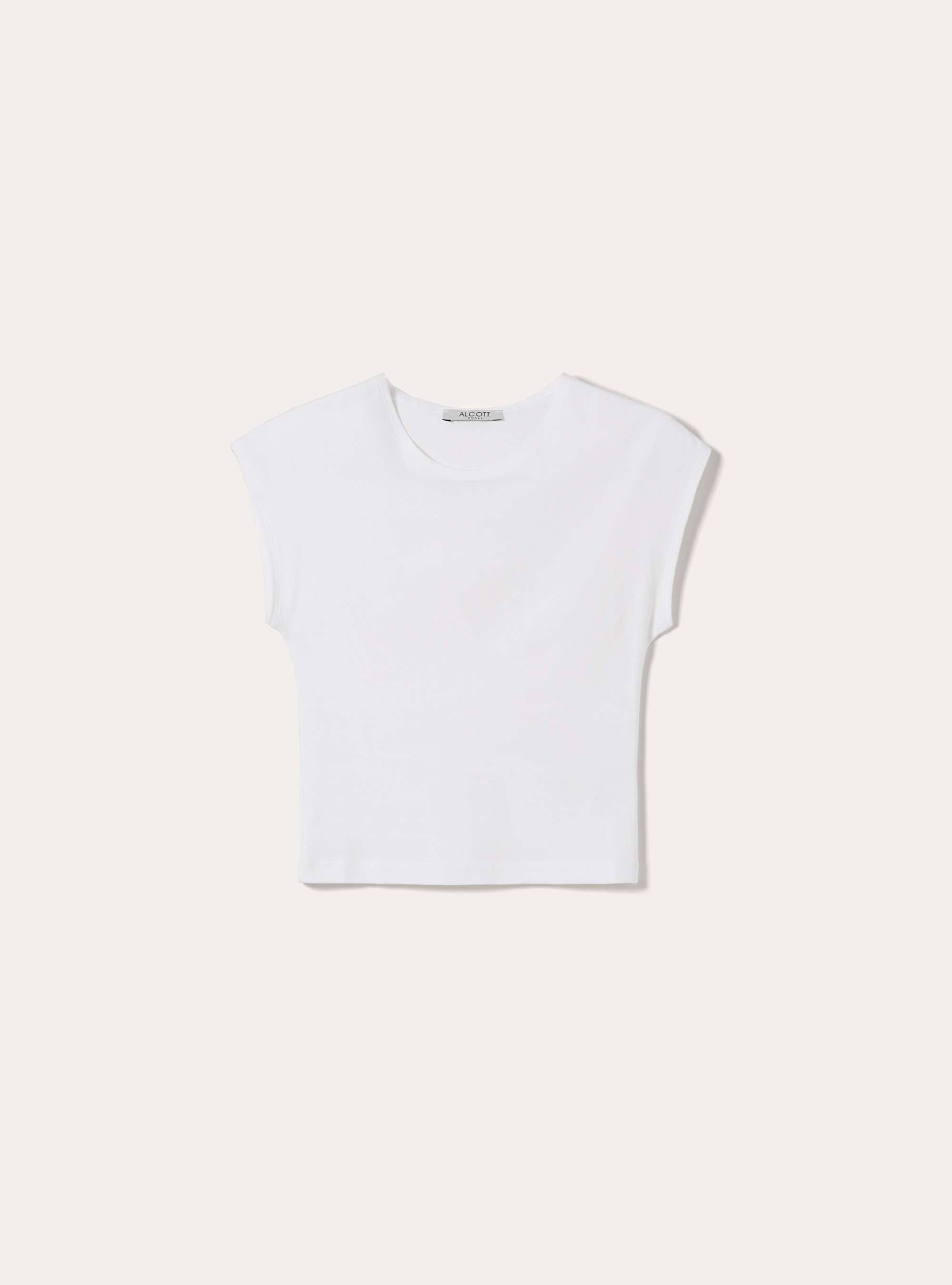 Camiseta Crop de Algod&oacute;n, WH2 WHITE